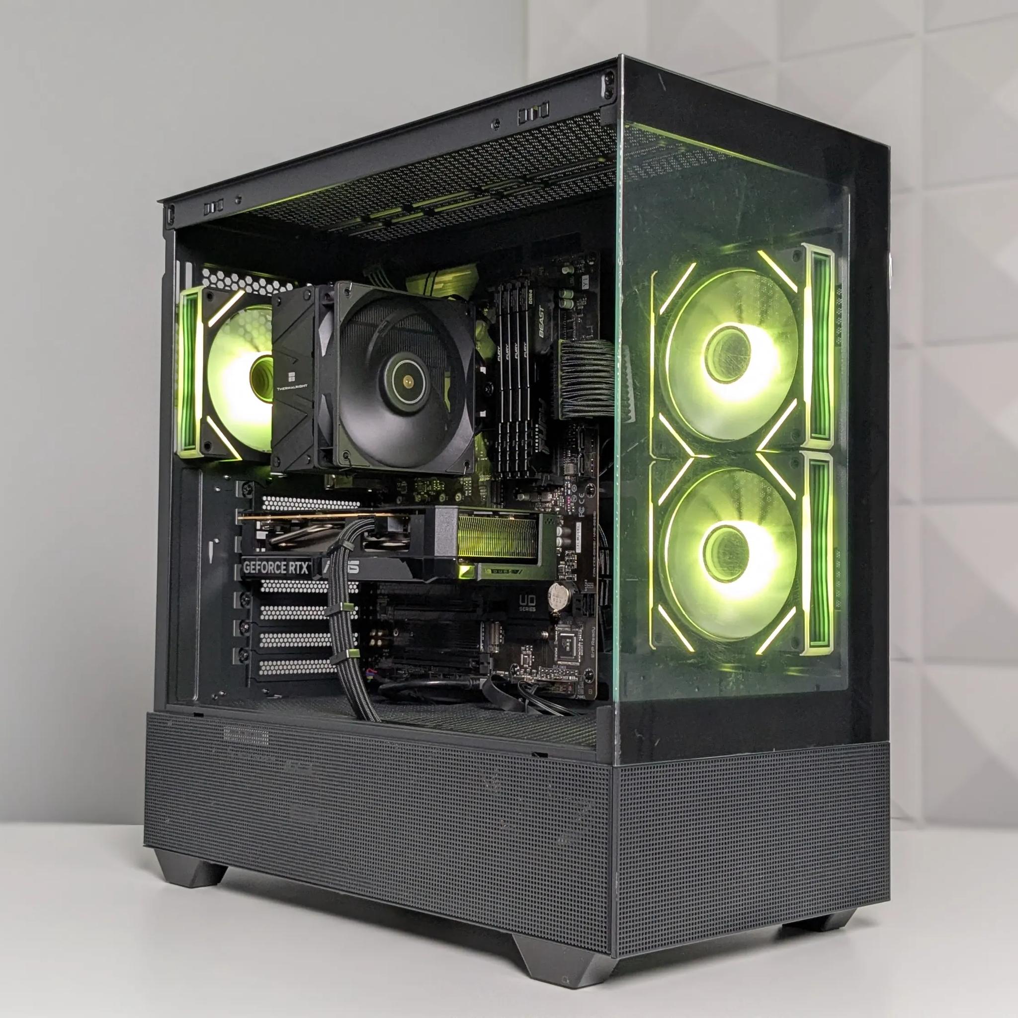 Black RGB Gaming PC - Ryzen 5 5500 - RTX 5060