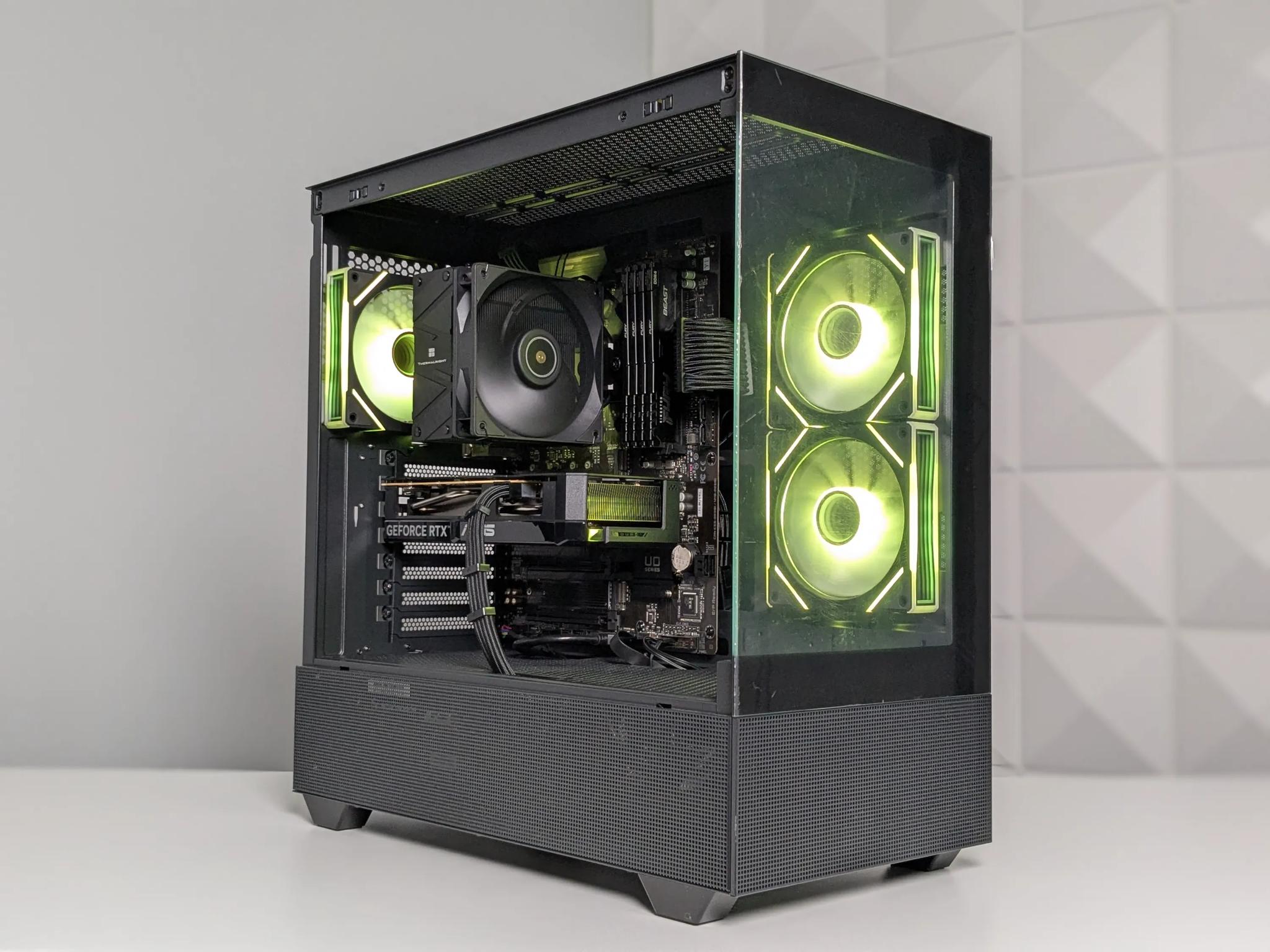 Black RGB Gaming PC - Ryzen 5 5500 - RTX 5060