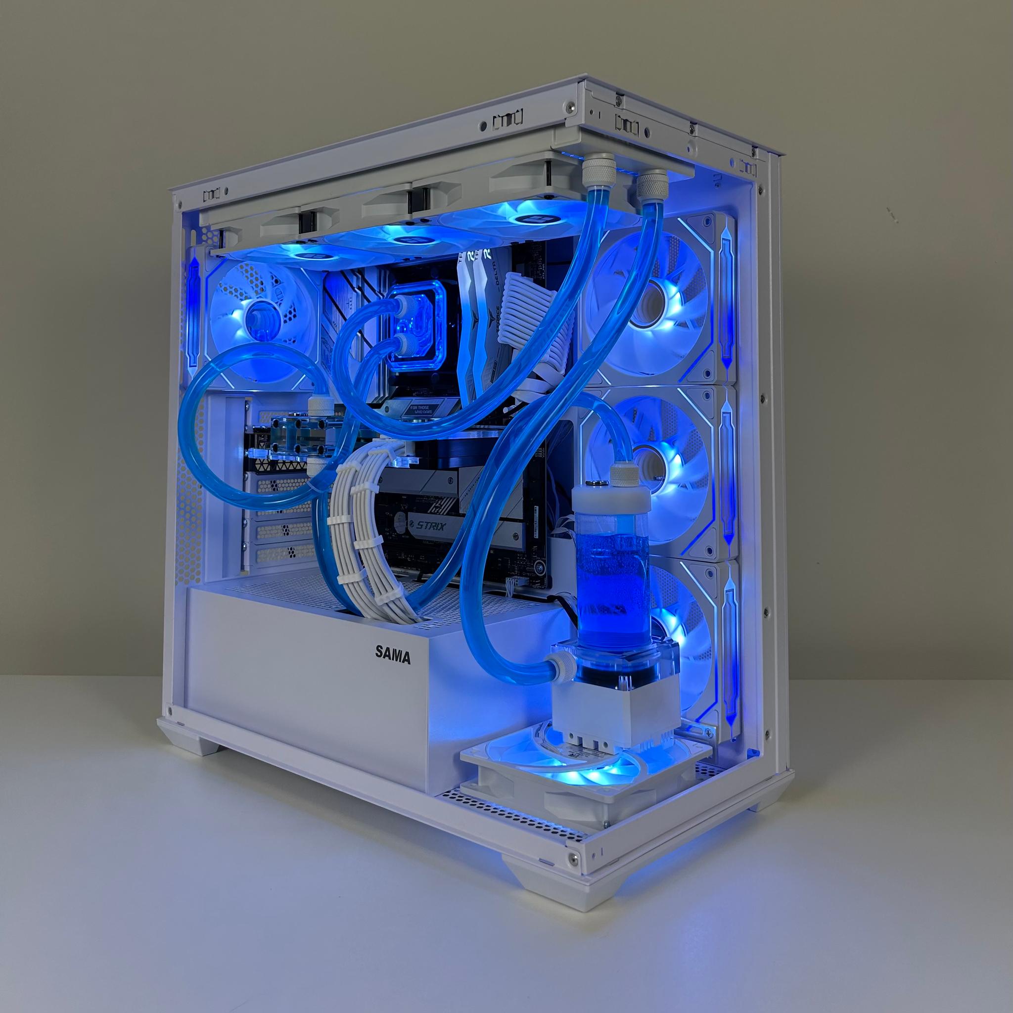 🧊 Custom Water-Cooled Gaming PC 🧊 | Ryzen 7 7700, DDR5 32GB, RTX 3080, 1TB NVME