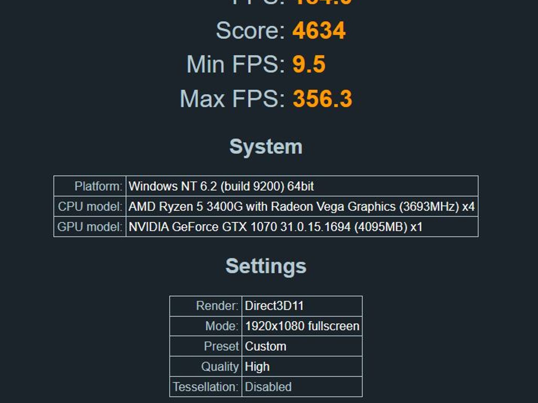 EVGA GTX 1070 SC (8gb), AMD Ryzen 5 3400g, DDR4 3000MHz 16GB (8x2), 500GB NVMe, 750W Platinum