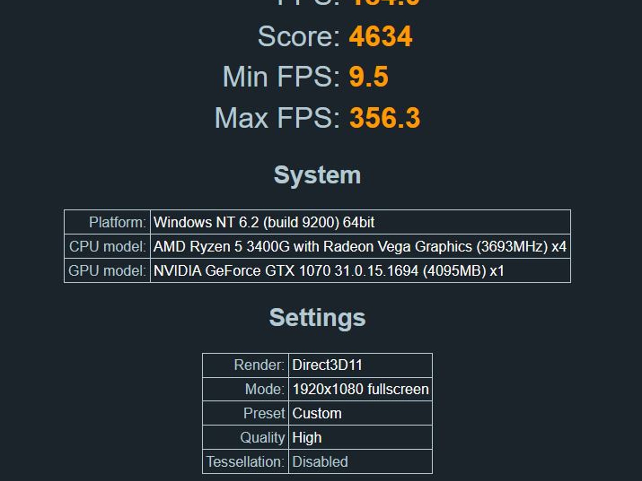 EVGA GTX 1070 SC (8gb), AMD Ryzen 5 3400g, DDR4 3000MHz 16GB (8x2), 500GB NVMe, 750W Platinum