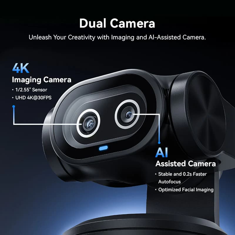 4K AI Webcam - Emeet Pixy Dual Camera