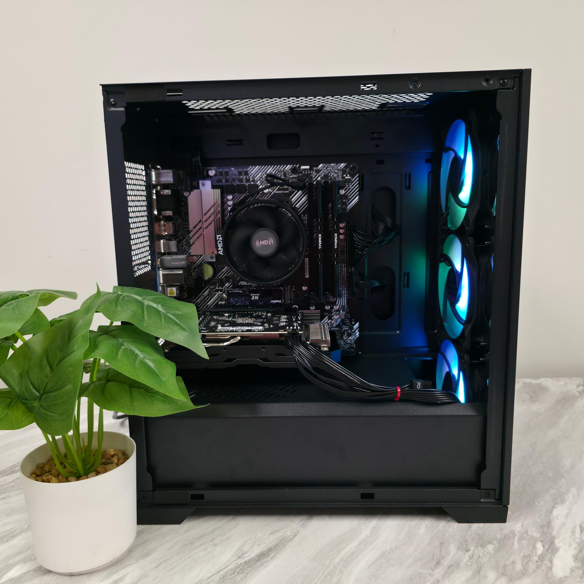ALL NEW 1080p Gaming PC Computer (Ryzen 5500, RX 580 8g, 16gb ddr4) **Perfect gift for New PC Gamers
