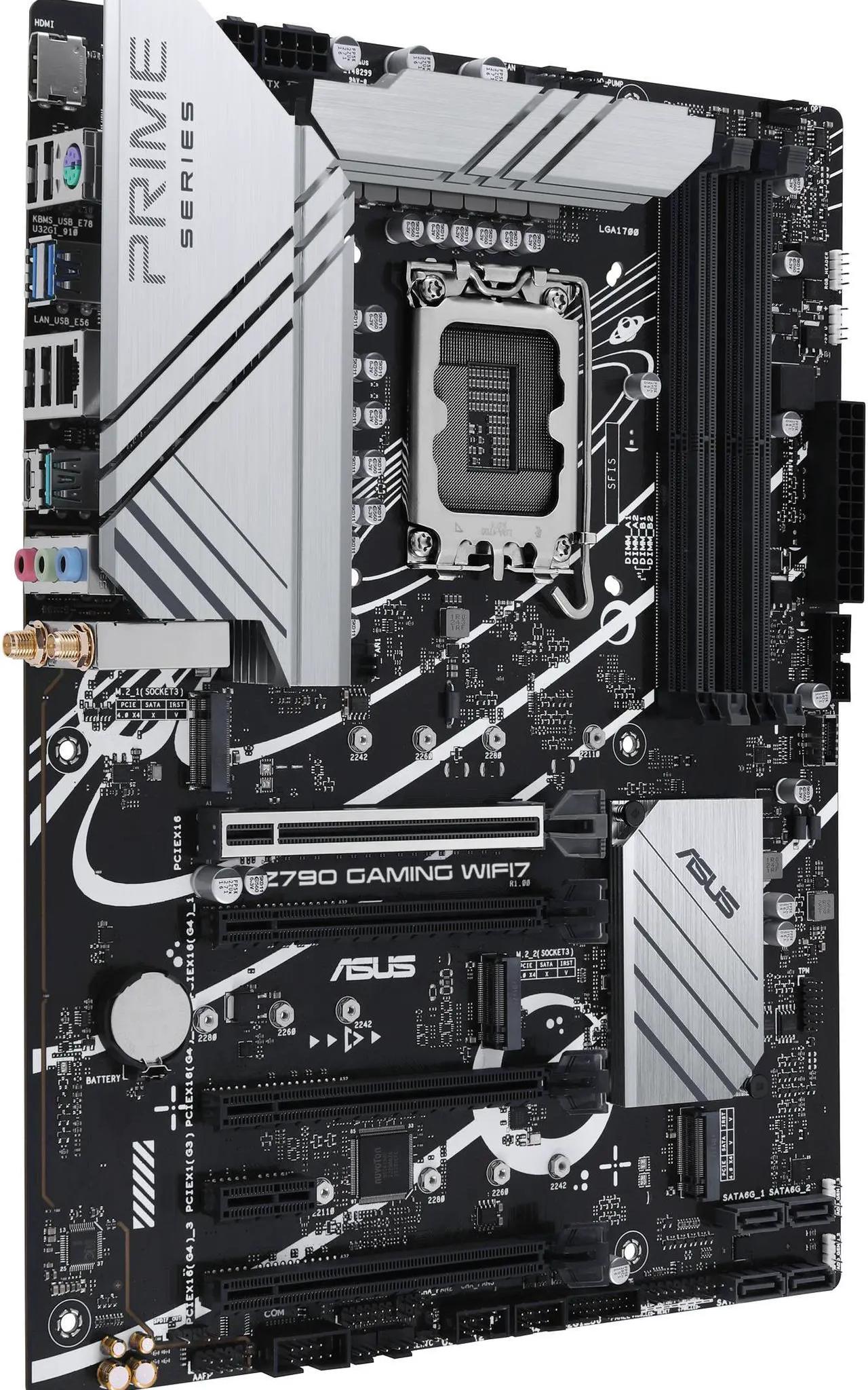 ASUS Z790 GAMING WIFI7 LGA 1700 ATX motherboard PCIe 5.0, three M.2 slots, 14+1 DrMOS, DDR5, WIFI 7
