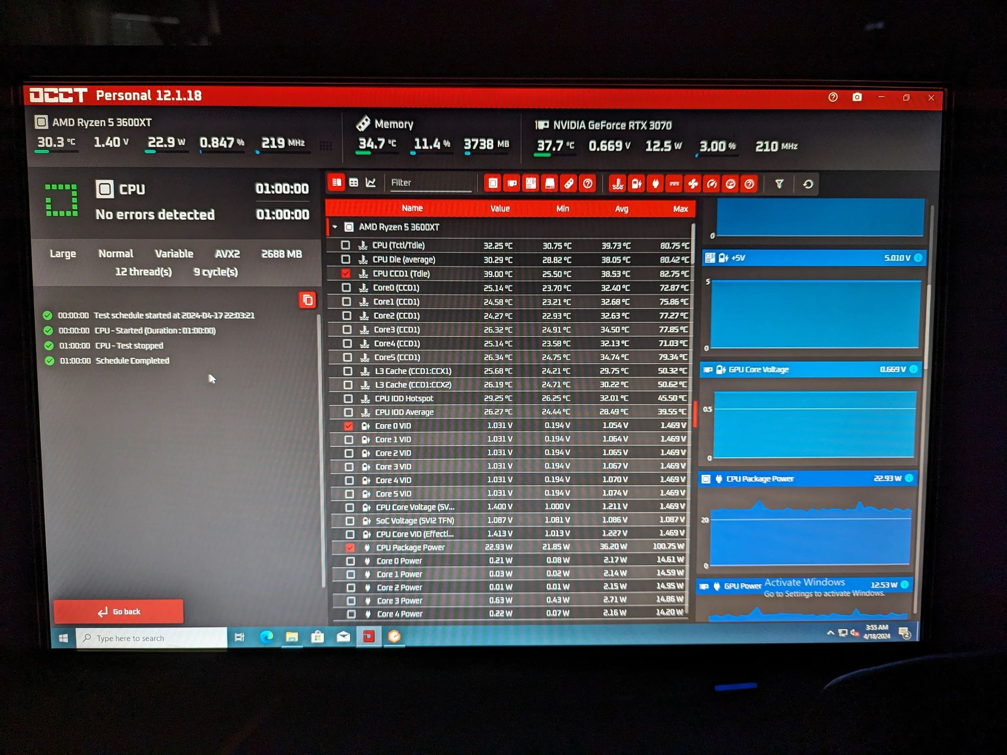 Orange Beast RTX 3070 Ryzen 5 3600XT 32GB RAM 2TB NVMe
