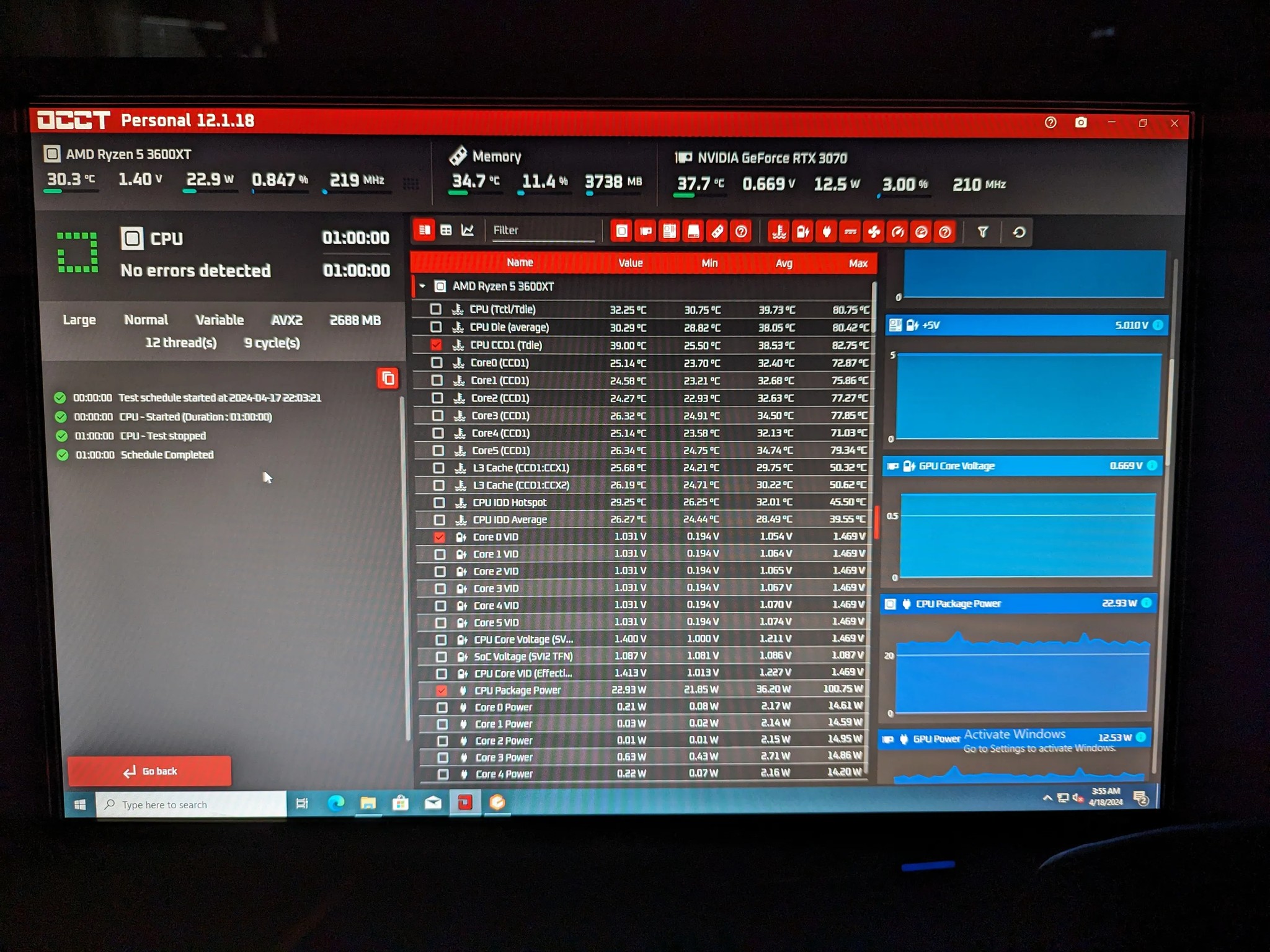 Orange Beast RTX 3070 Ryzen 5 3600XT 32GB RAM 2TB NVMe