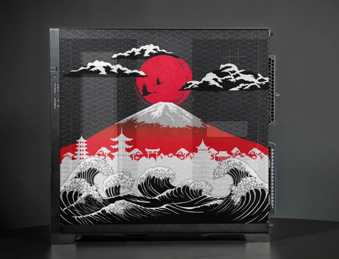 Starforge Clouded Gates Lian Li O11D Evo RGB Samurai Black / Red Computer Case