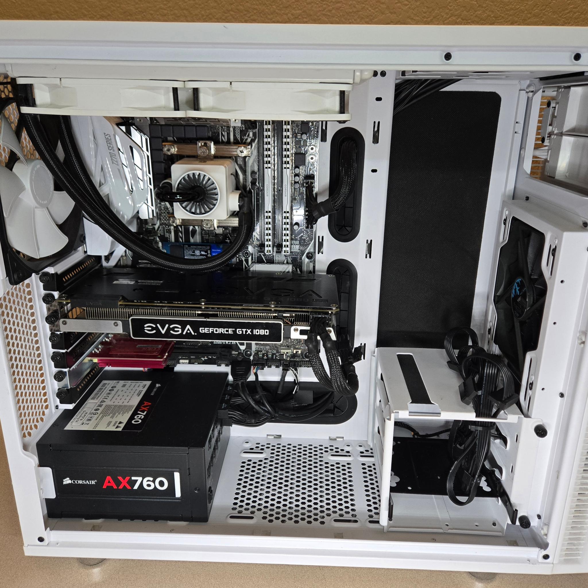 Custom White Gaming Rig | Intel i7-7700K + NVIDIA EVGA GTX 1080 SC – Built to Dominate
