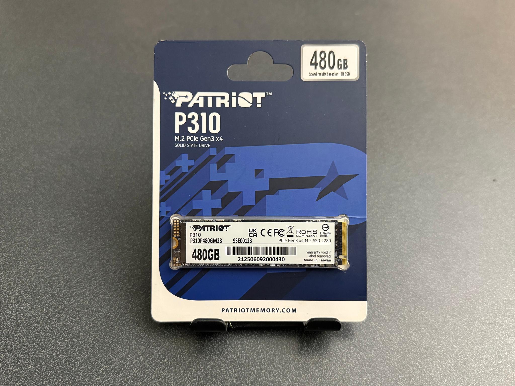 NEW 480GB Patriot P310 NVMe M.2 SSD