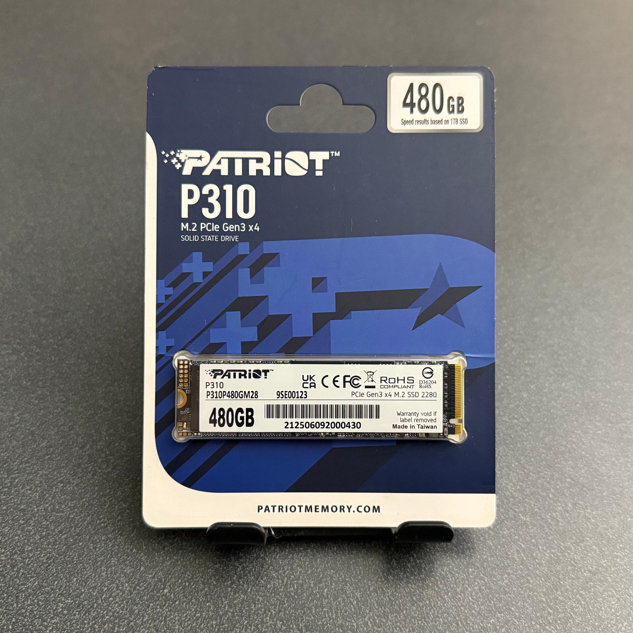 NEW 480GB Patriot P310 NVMe M.2 SSD