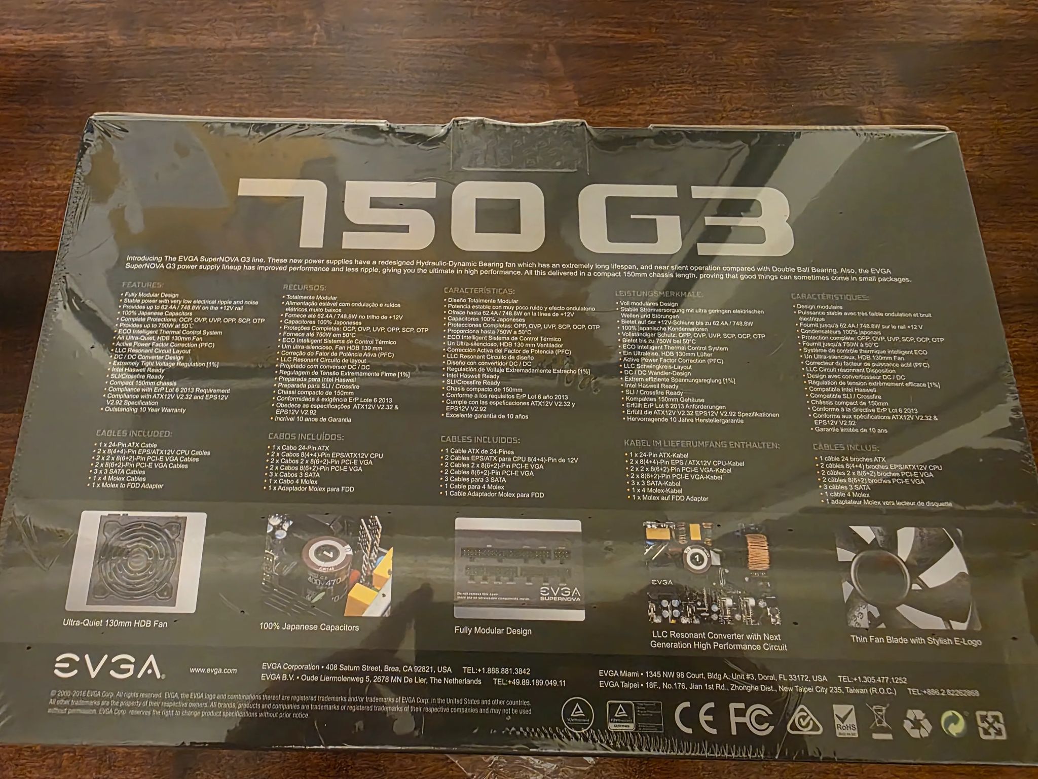 New EVGA Supernova 750 G3 Fully Modular 750 watt 80 plus gold power supply