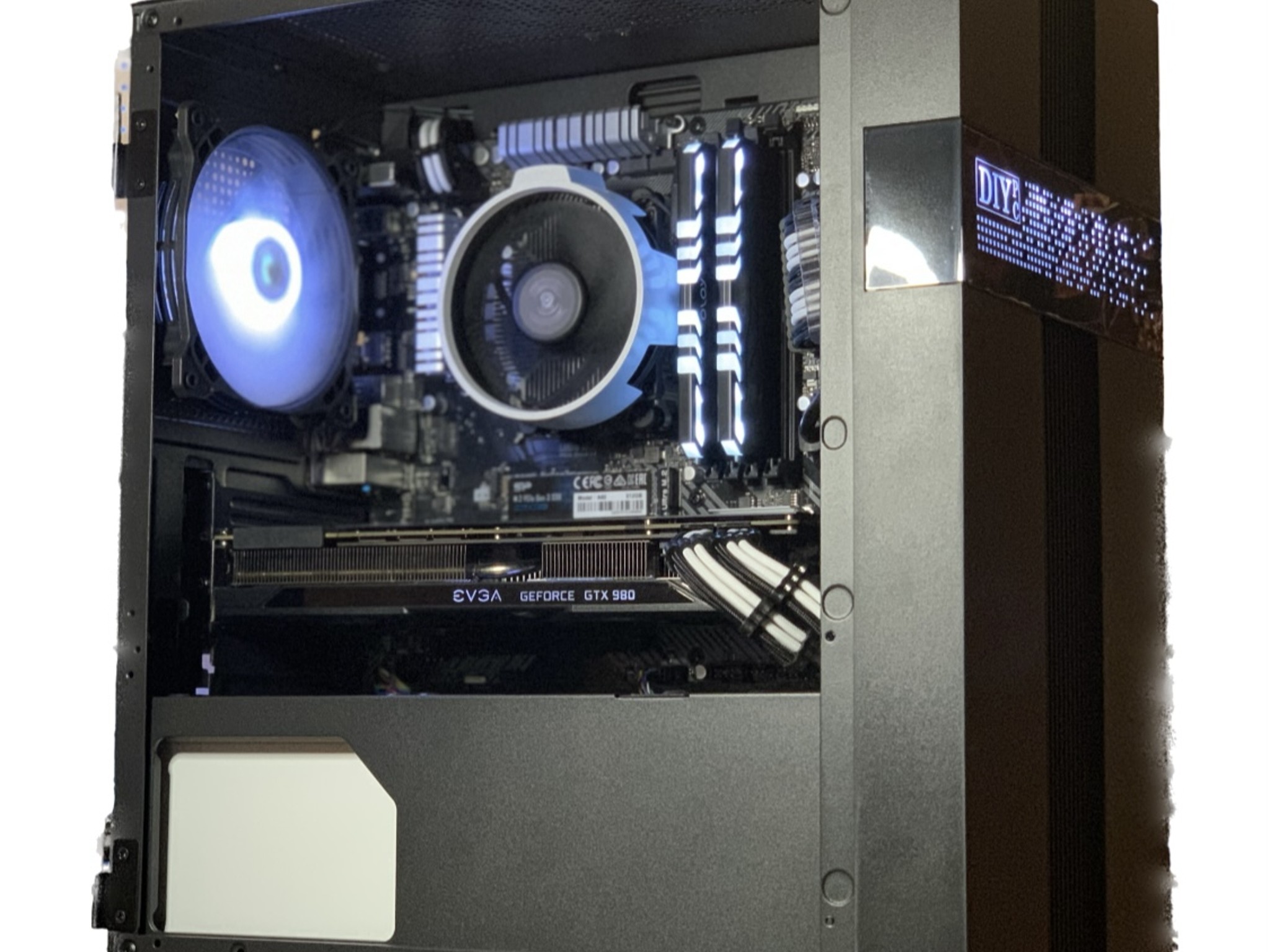 Black/White Gaming PC (Ryzen 5 2600 + GTX 980)w/ wifi