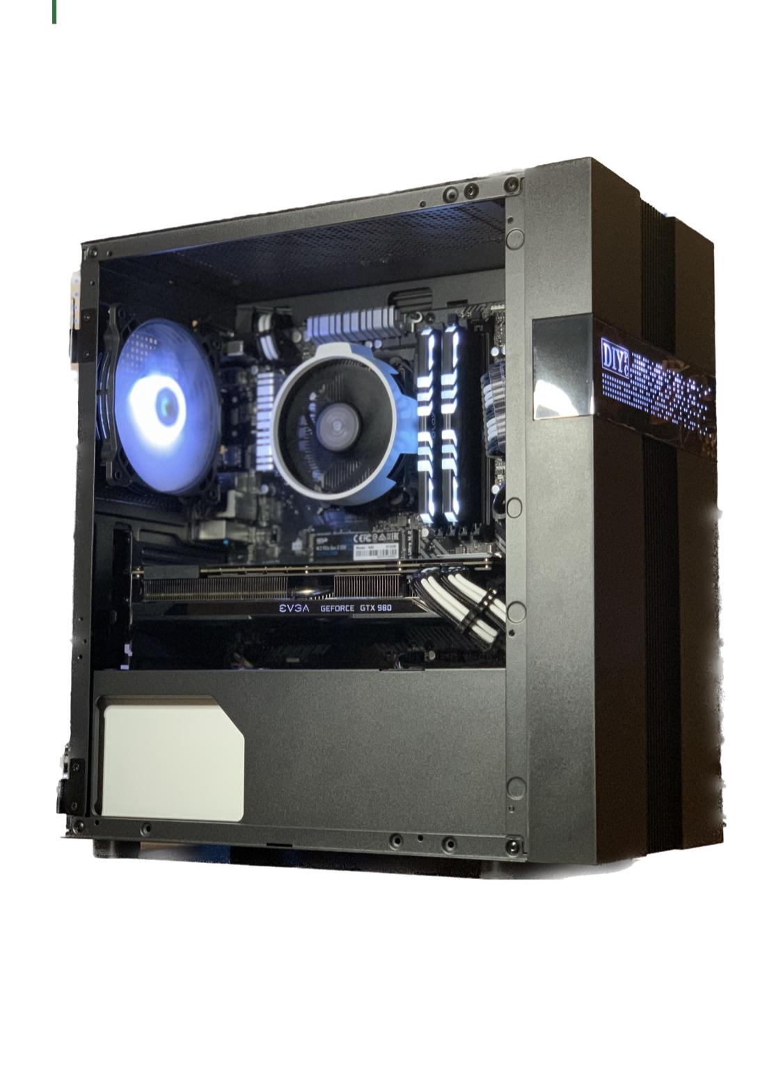 Black/White Gaming PC (Ryzen 5 2600 + GTX 980)w/ wifi