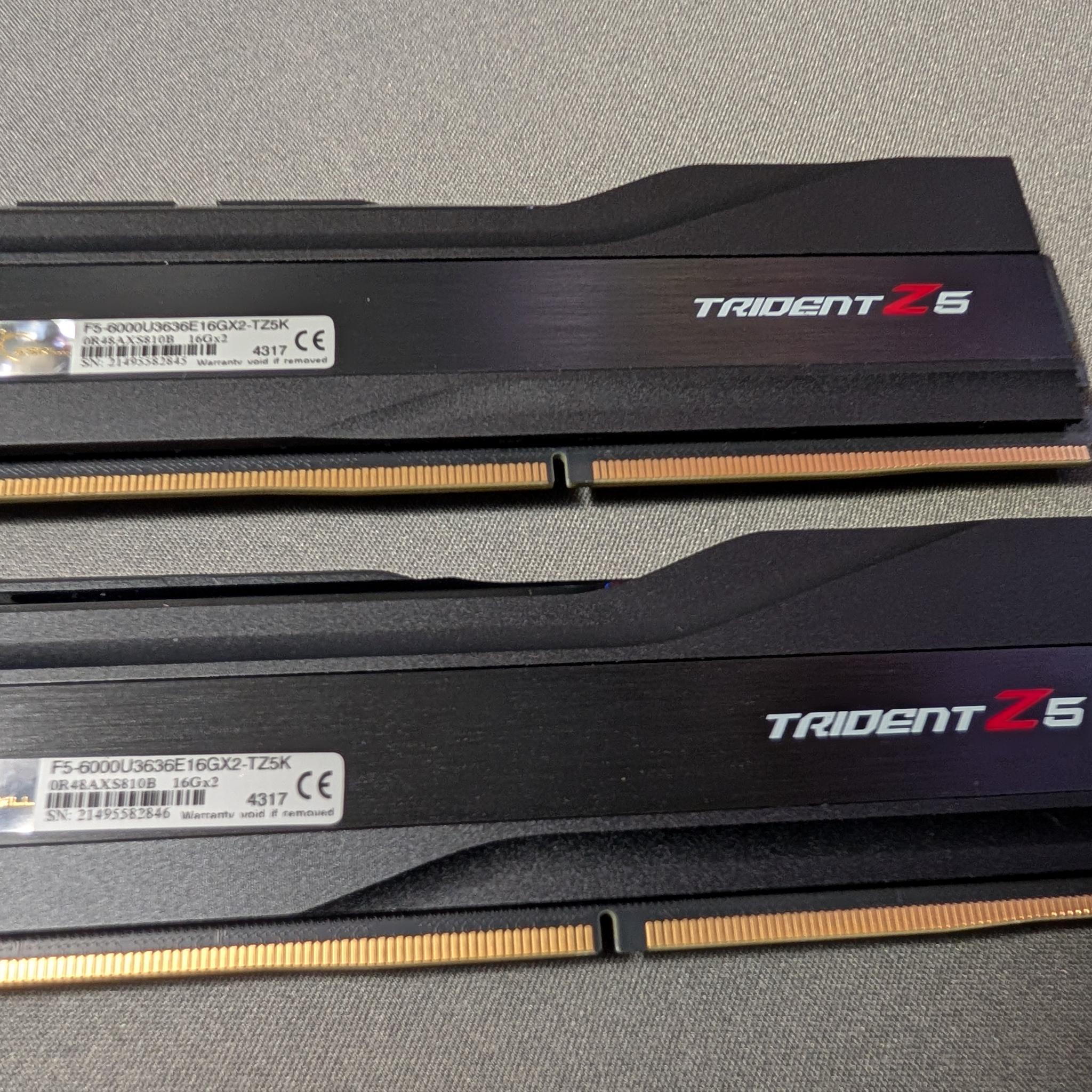 G.Skill Trident Z5 32GB (2x16GB) DDR5 6000 CL36 RAM