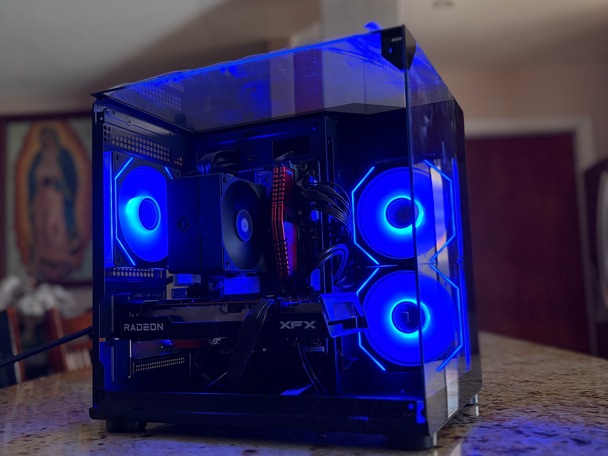 Black Gaming PC | RX 6600XT 8GB | INTEL 7-8700 | 16GB RAM | 500GB NVME SSD | Wi-Fi + Bluetooth Pcie