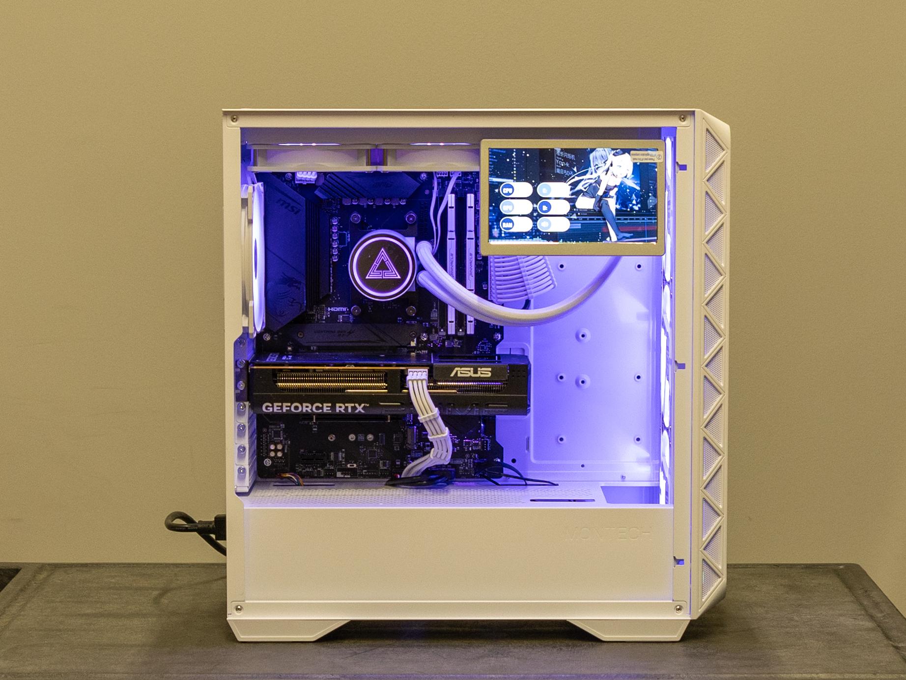 Custom Built Liquid Cooled Gaming PC with a 7in Sensor Screen | Ryzen 5 5600X | RTX 5060 | 32GB DDR4