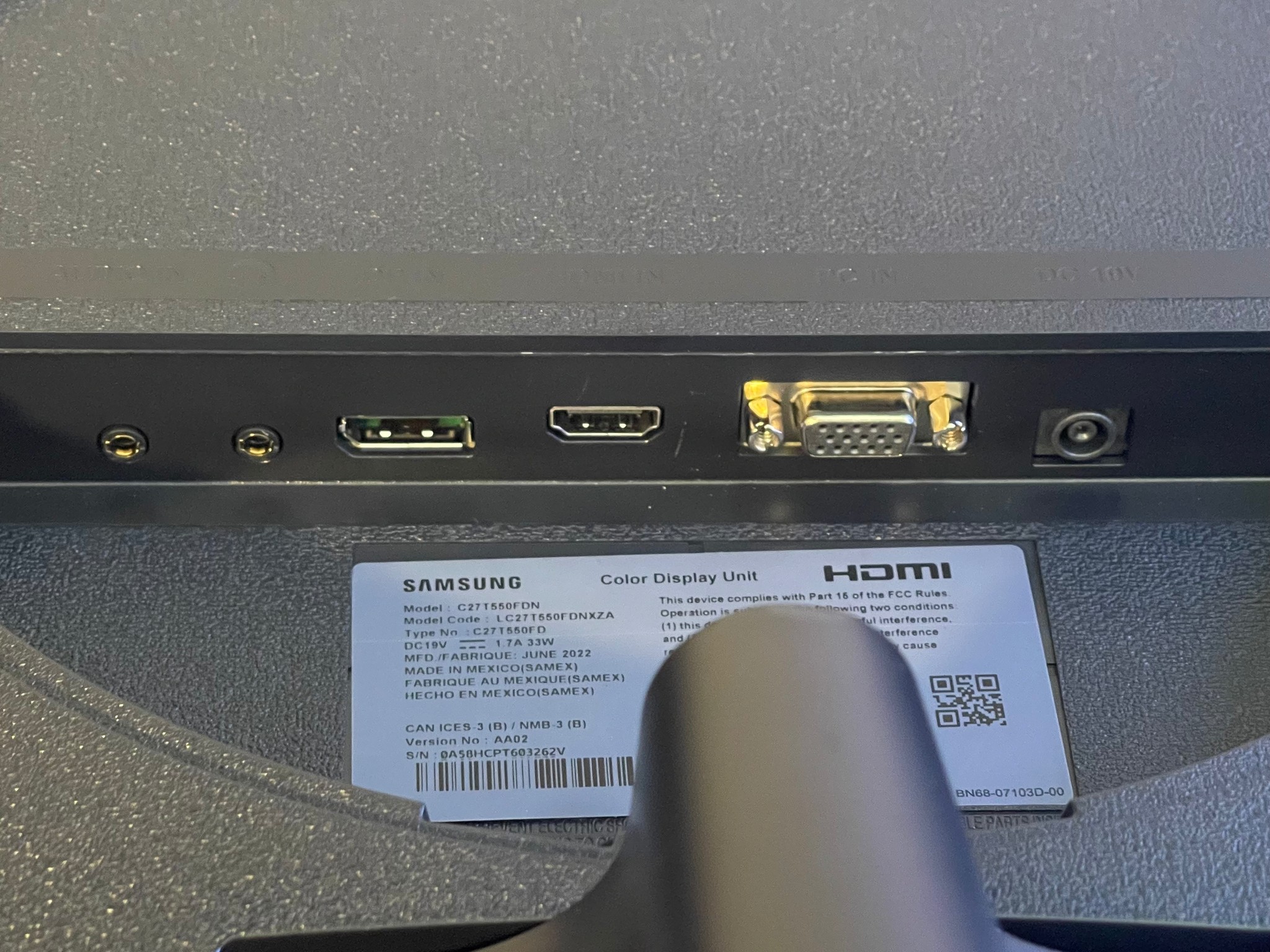 Samsung - T55 27" Curved Monitor, 1080P, 75hz, LC27T550FDNXZA