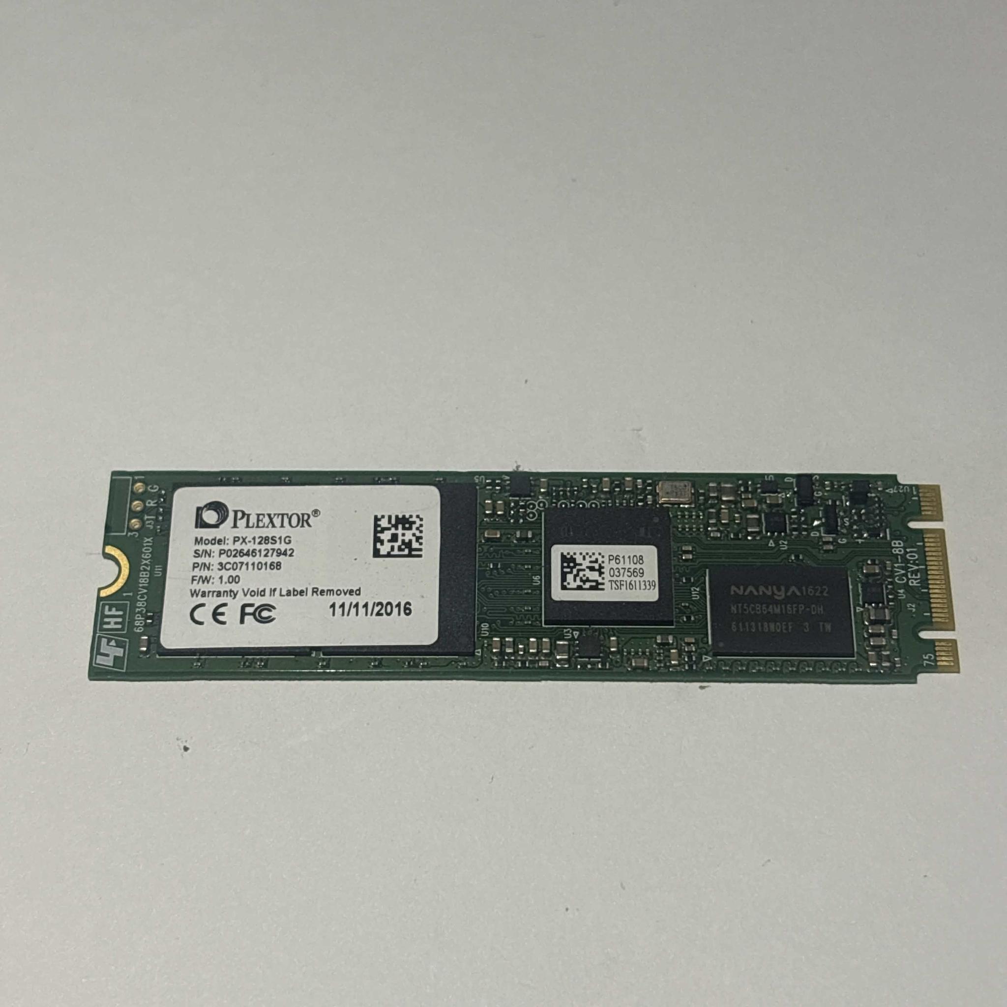 Plextor 128GB SATA SSD Tested Working 100% Health Low Hours
