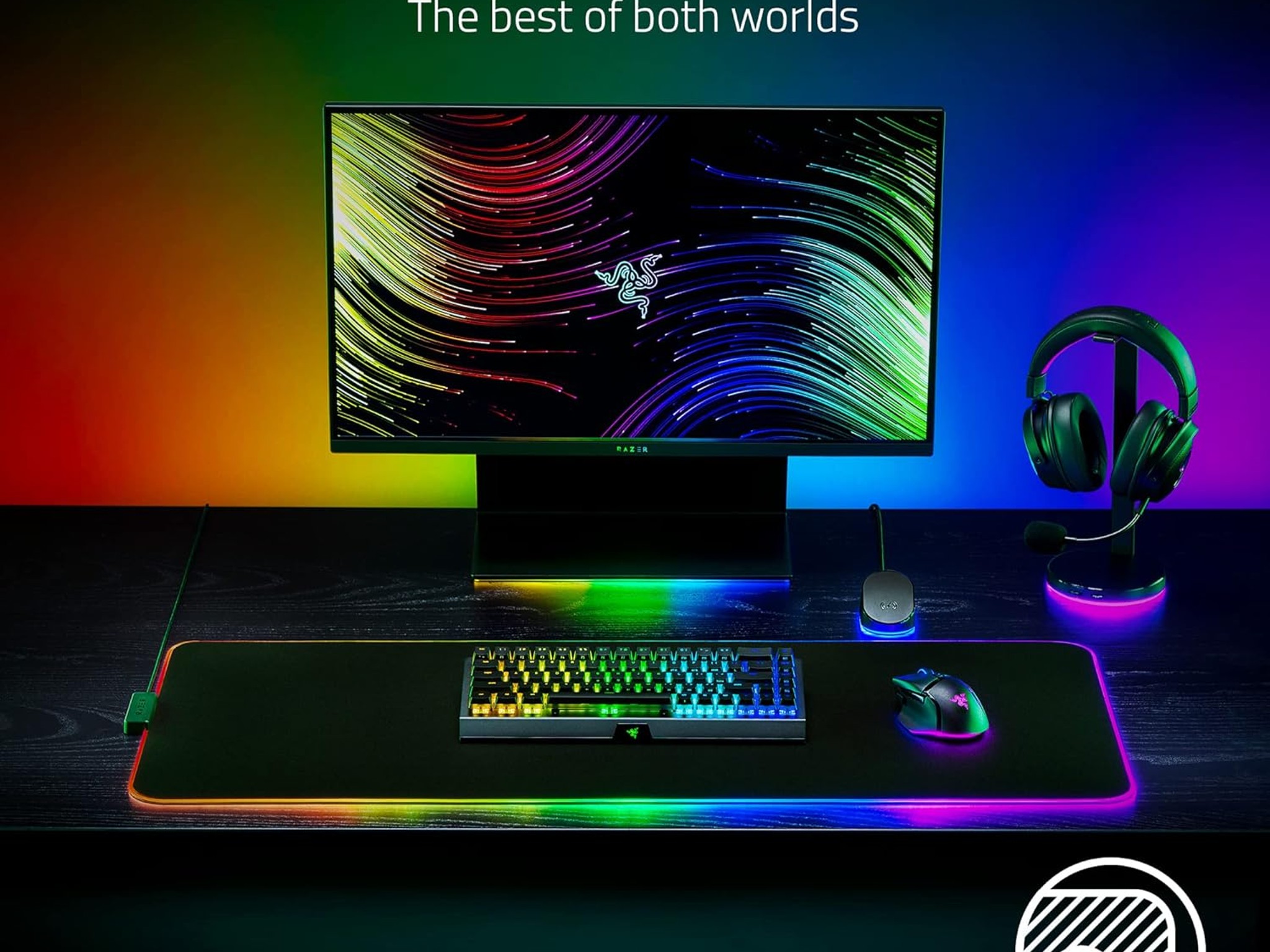 RAZER Gaming RGB Gaming Keyboard & Mouse Mat XXLarge 16"x37"