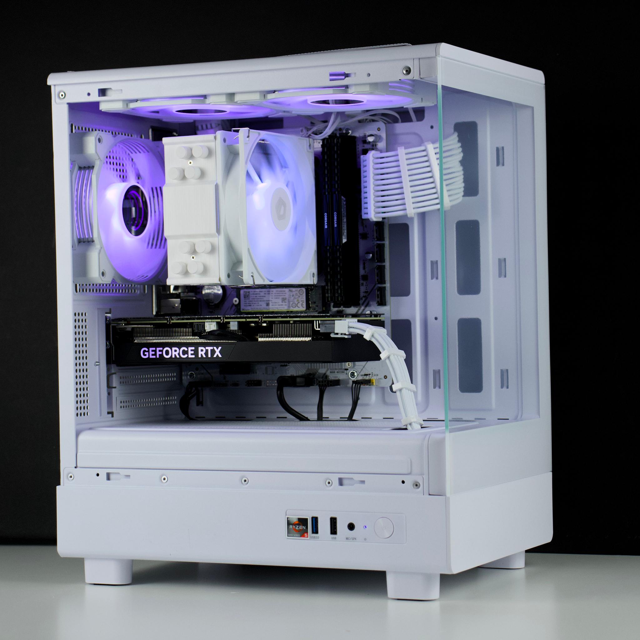 🧊❄️🧊 White Gaming PC – RTX 4060 TI, Ryzen 5 5600X, 32GB RAM, 1TB SSD - WiFi, BlueTooth 🧊❄️🧊