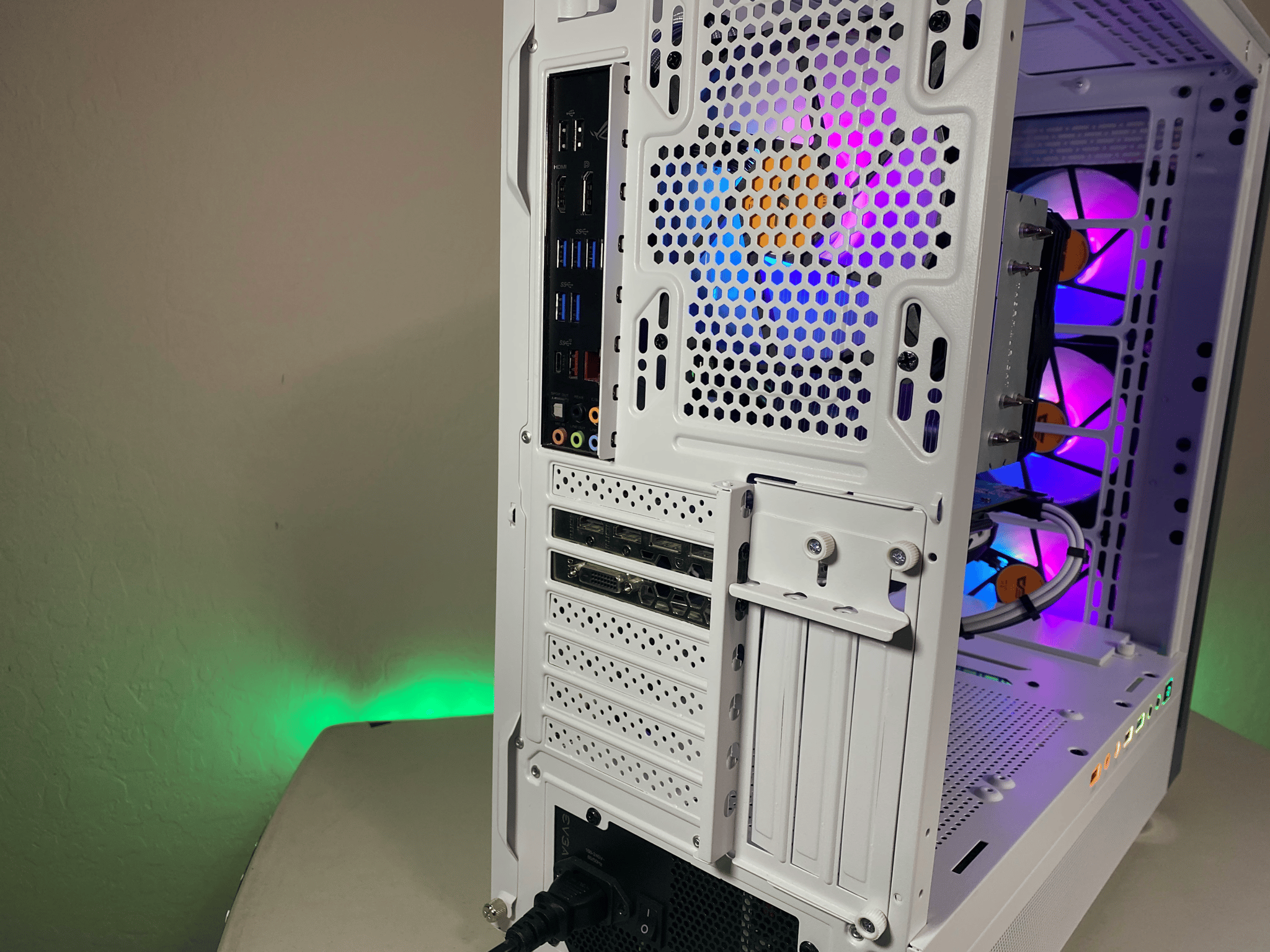 Custom Built White Ryzen 5 RX 580 RGB Gaming PC Computer
