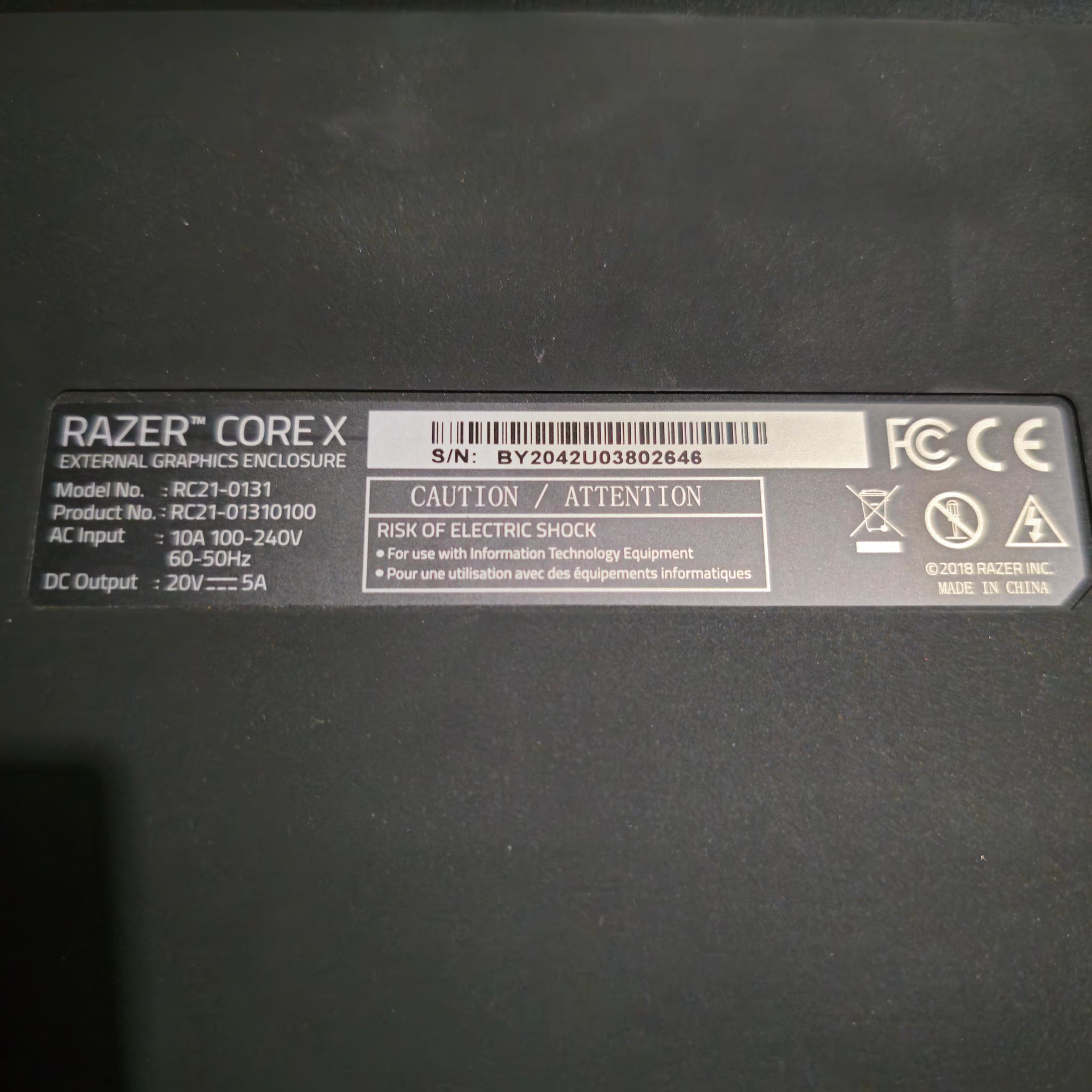 Razer Core X External GPU Enclosure