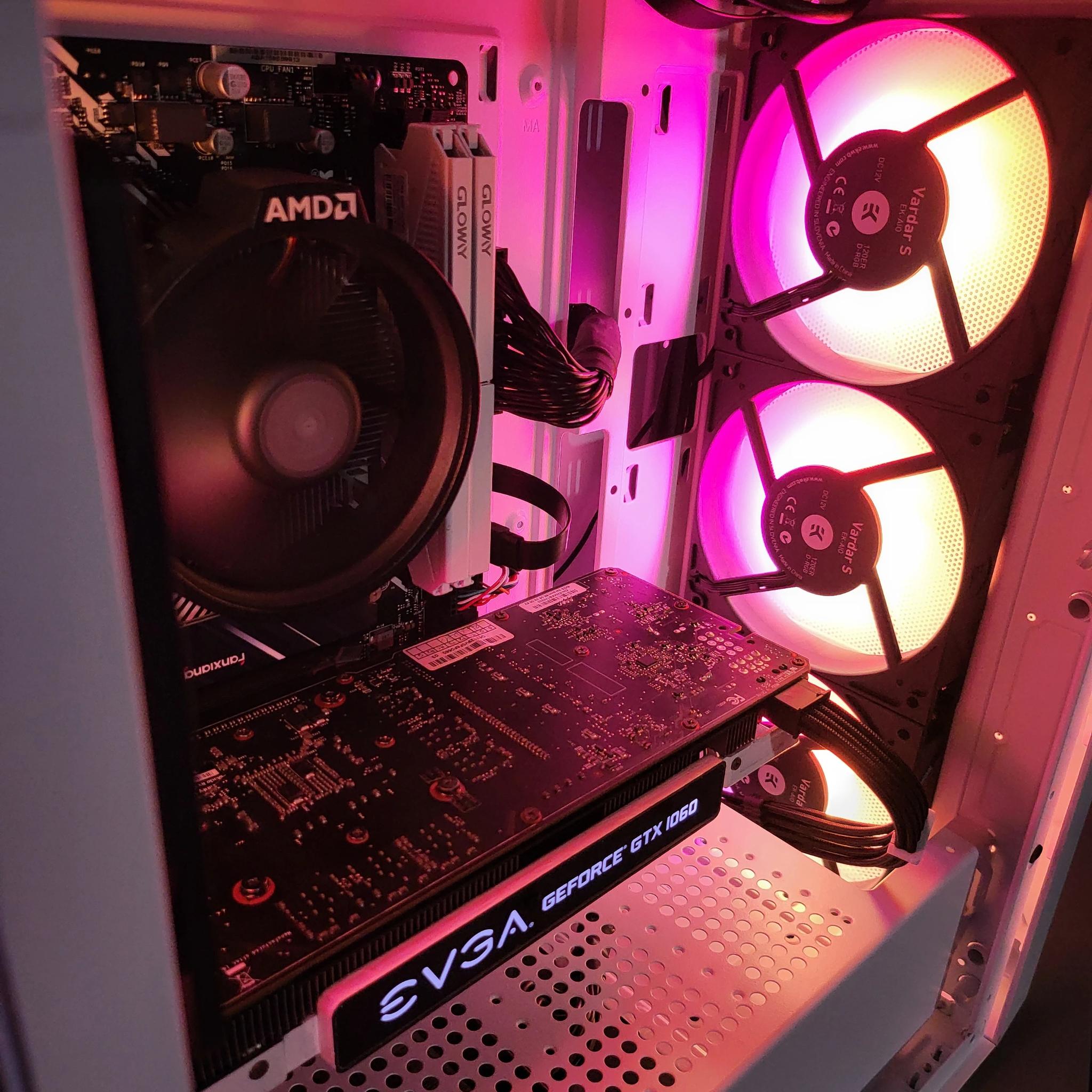 Black & White Gaming PC! Ryzen 5 | GTX 1060 6GB | 16GB | 512GB | Wi-Fi + BT