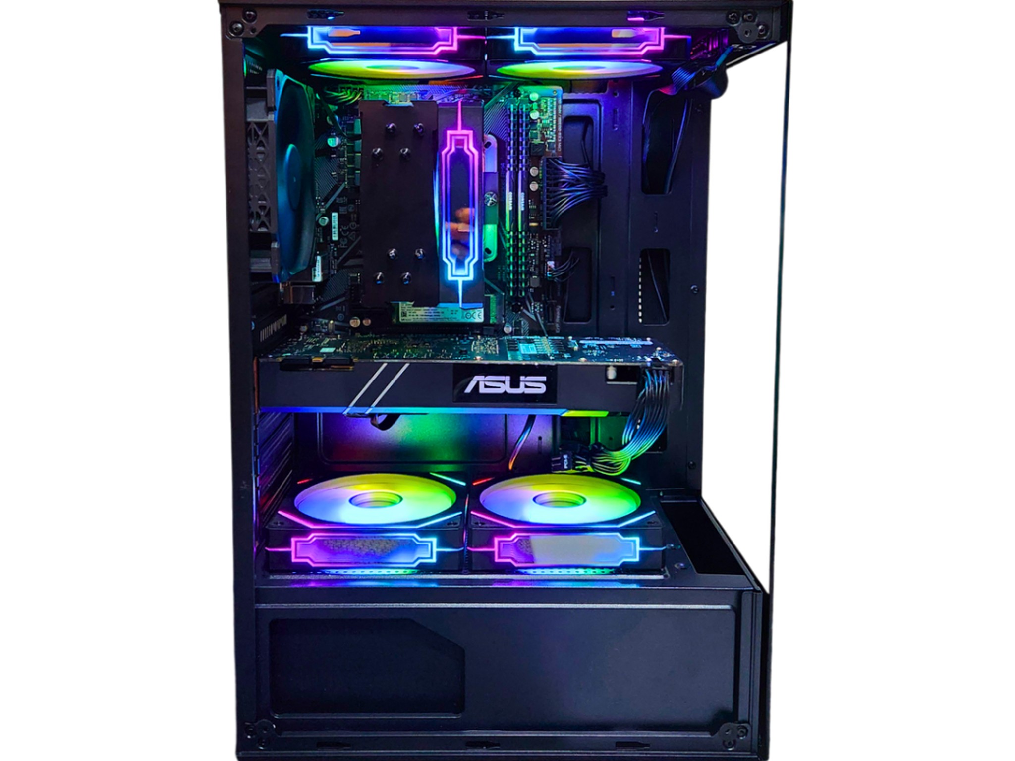 🌆Skyscraper🏢: RTX 1080 | Ryzen 5 3600 | 16GB DDR4 RAM | 512GB SSD | 6 Fans | RGB Gaming PC