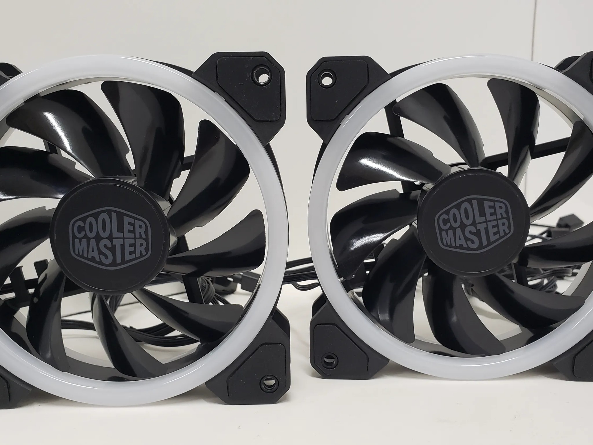 Cooler Master 120mm ARGB case fans, 3-pin, 1200 RPM, 12V/0.6A - LOT of 4 fans