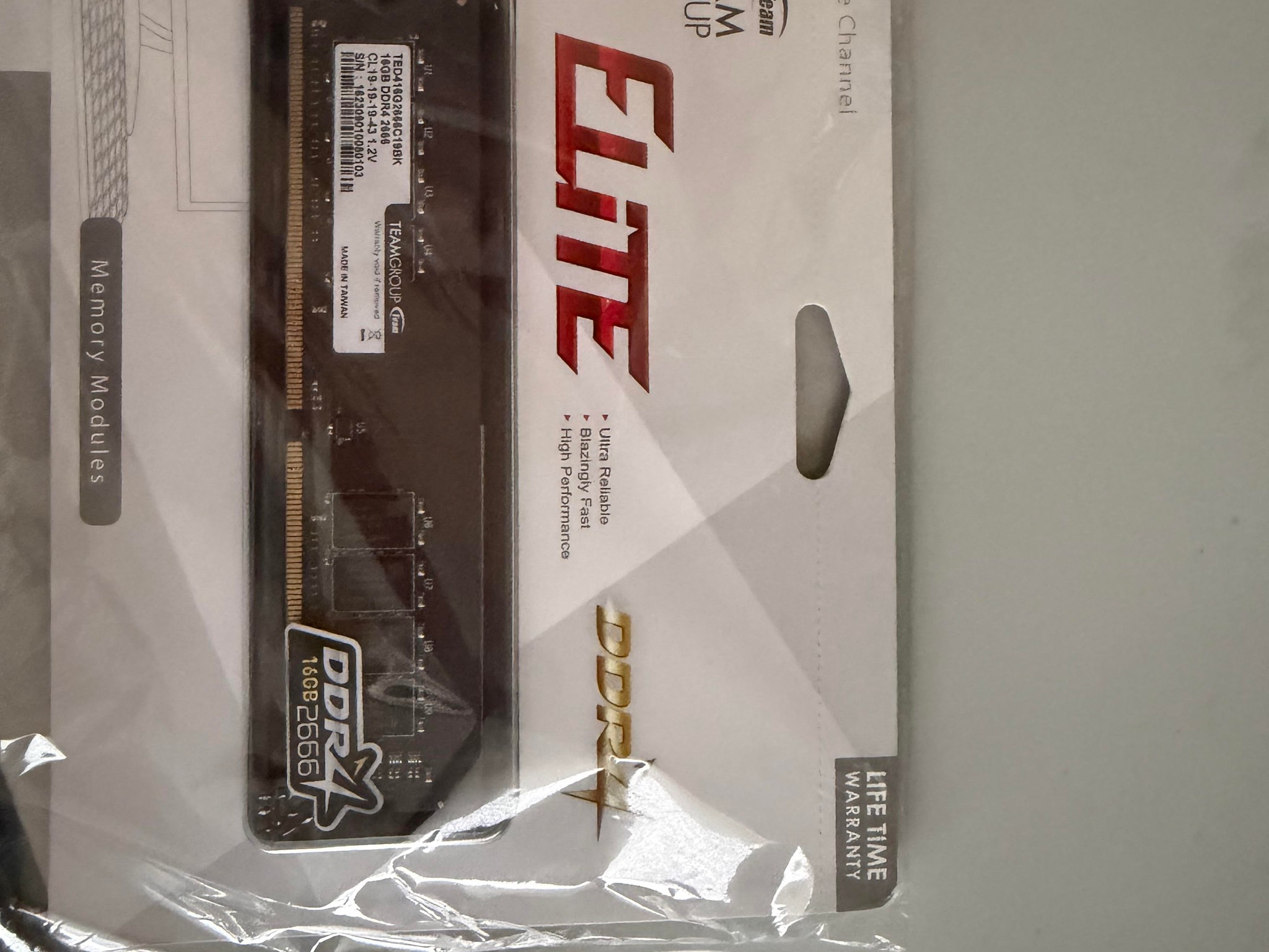 Teamgroup 16gb DDR4(2666mhz) single stick