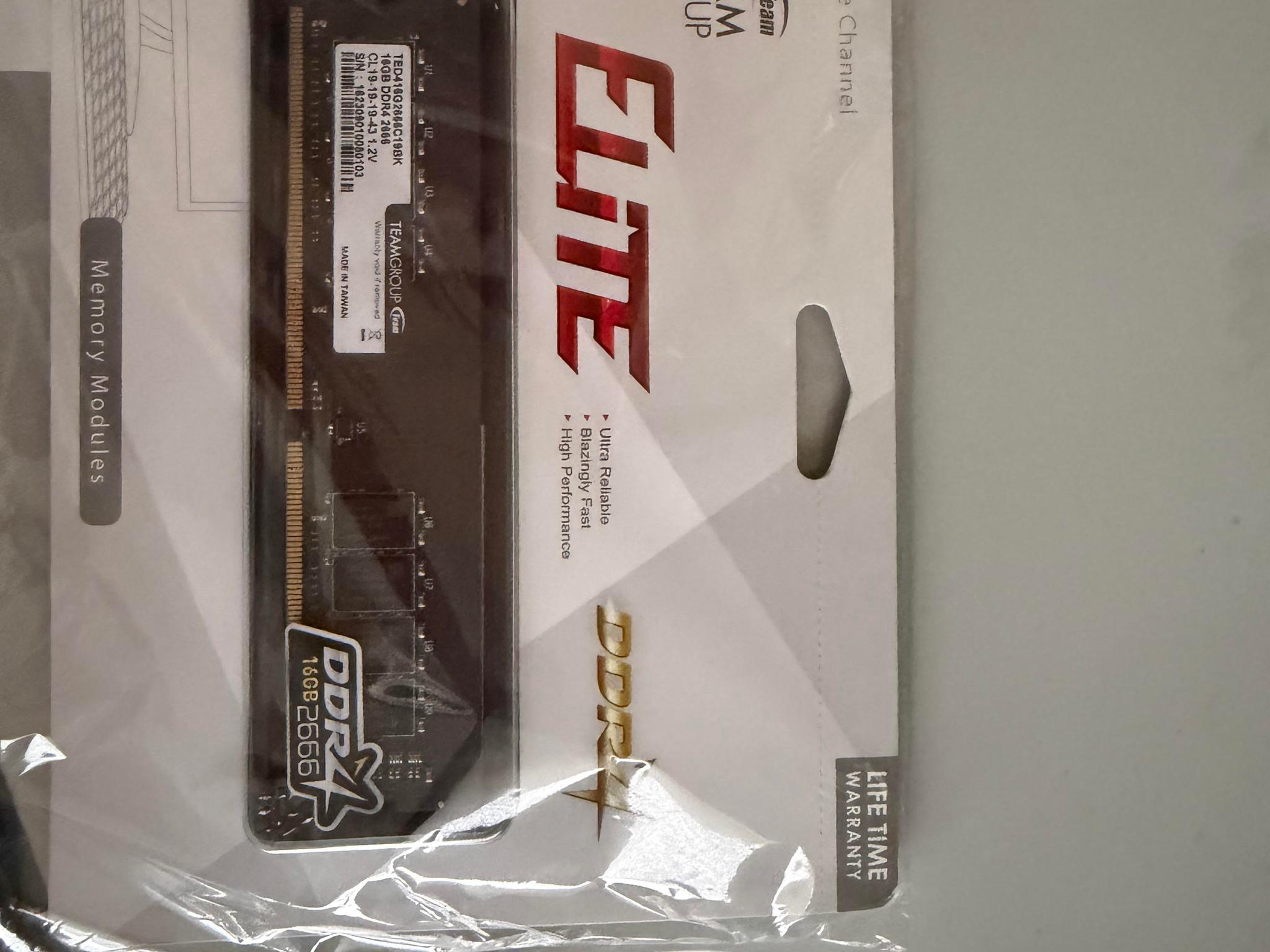 Teamgroup 16gb DDR4(2666mhz) single stick