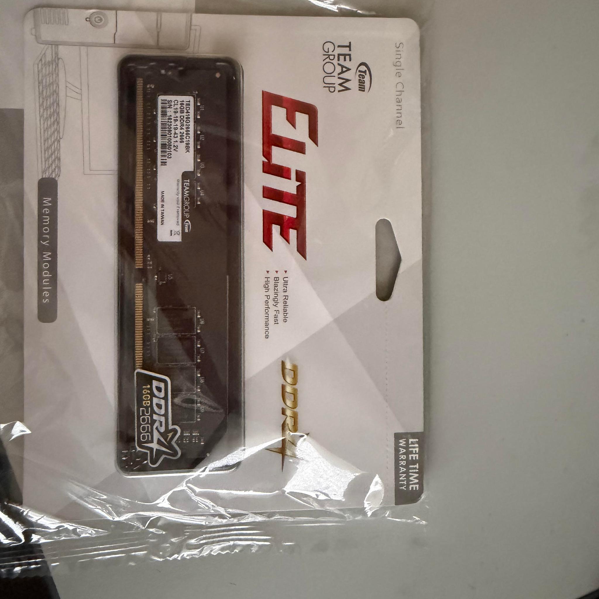 Teamgroup 16gb DDR4(2666mhz) single stick