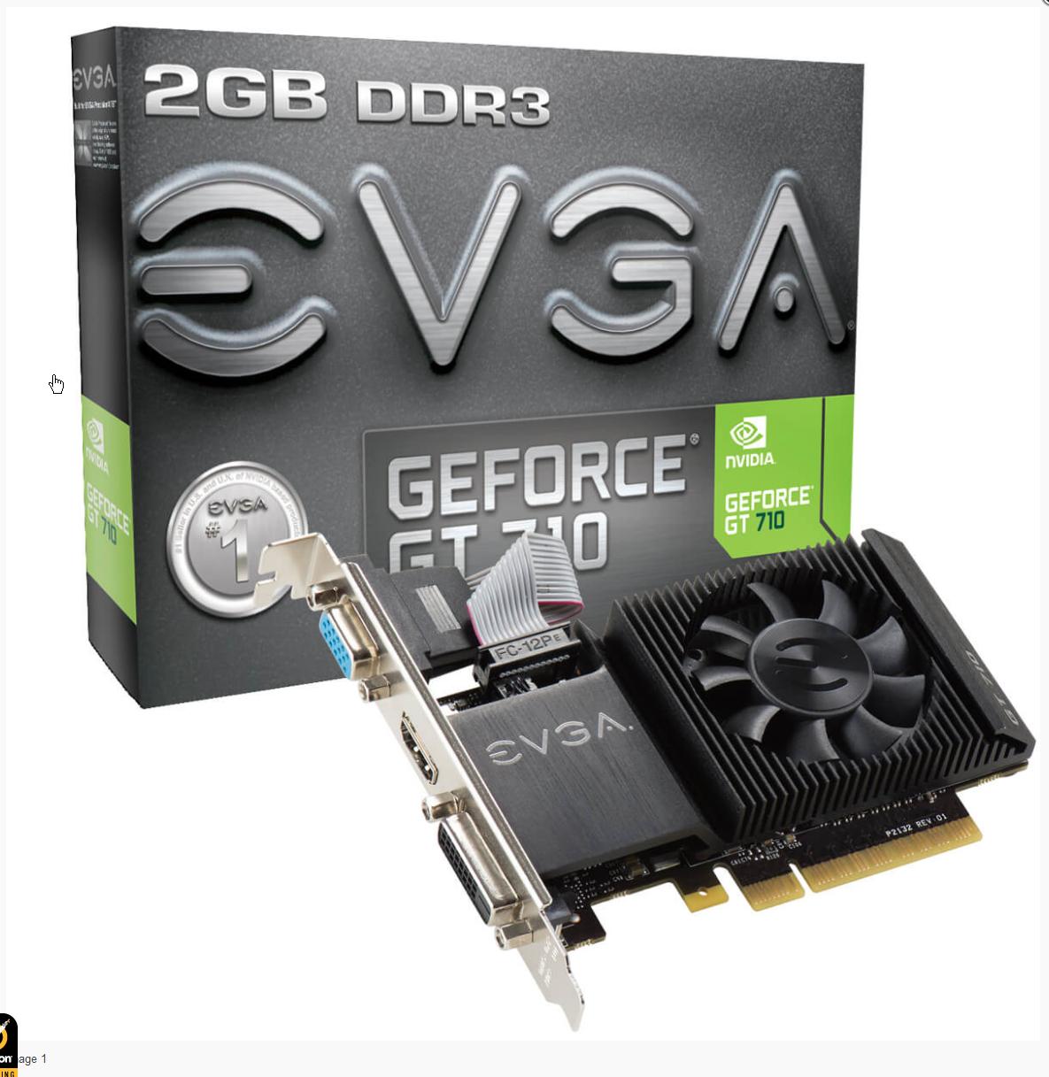 EVGA GeForce GT 710 2GB Low-Profile Graphics Card