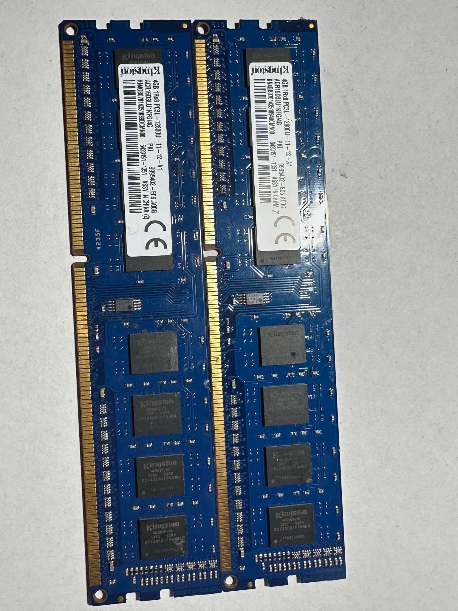 Kingston 8GB (2x4GB) DDR3L-1600 Desktop RAM – PC3L-12800U