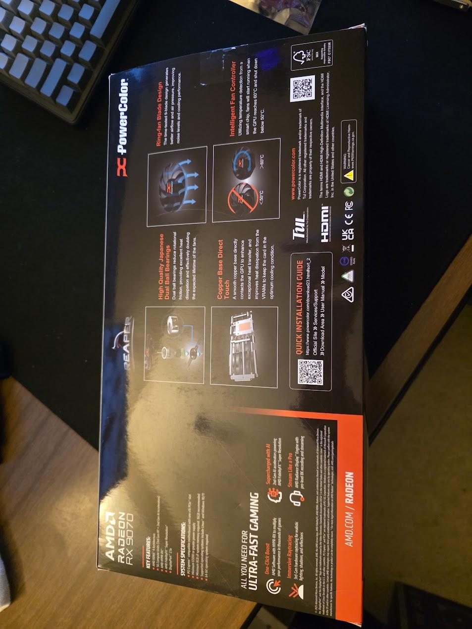 AMD Radeon PowerColor Reaper RX 9070 16gb