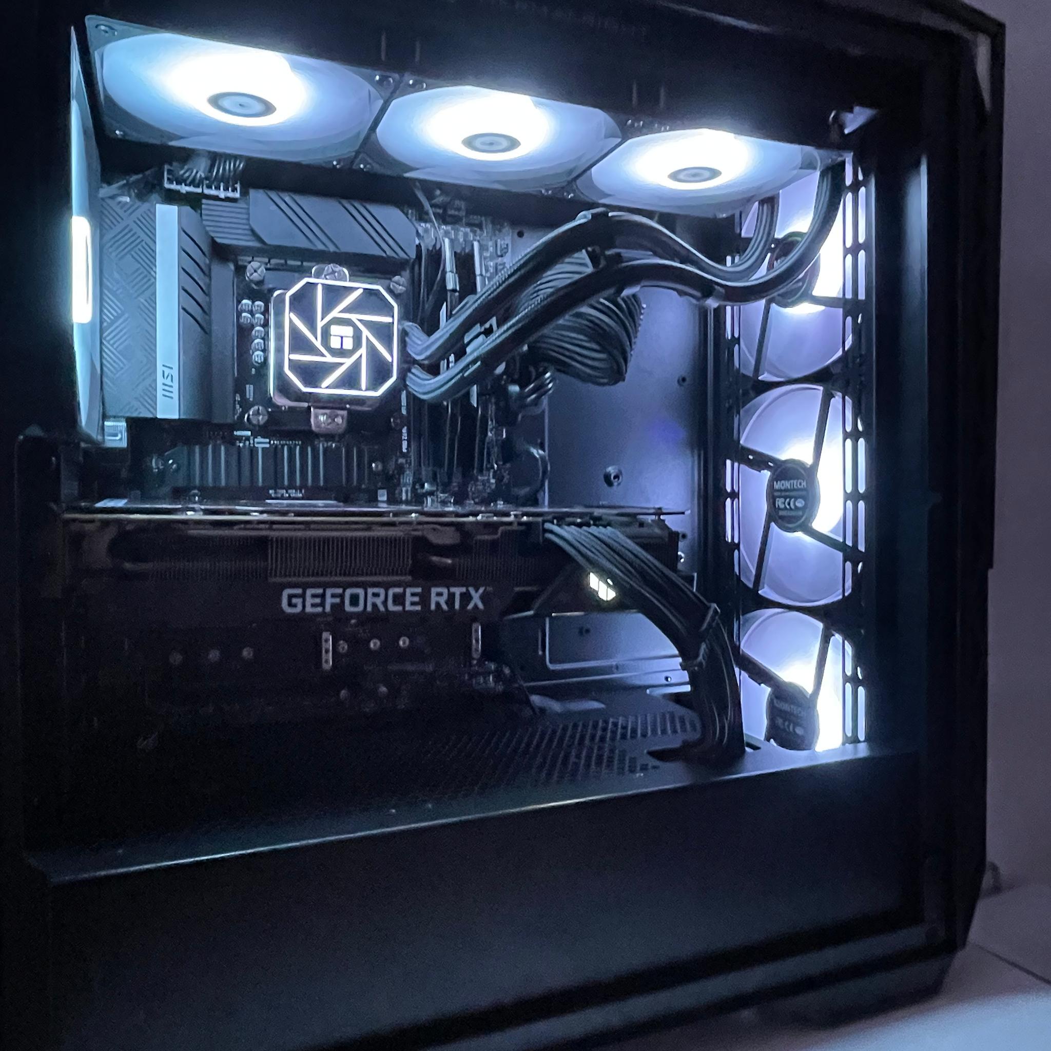 🖤🤍RTX 3080 | 12600KF | 16GB | 1TB M.2 | Windows 11 Home | BLACK Gaming PC🤍🖤