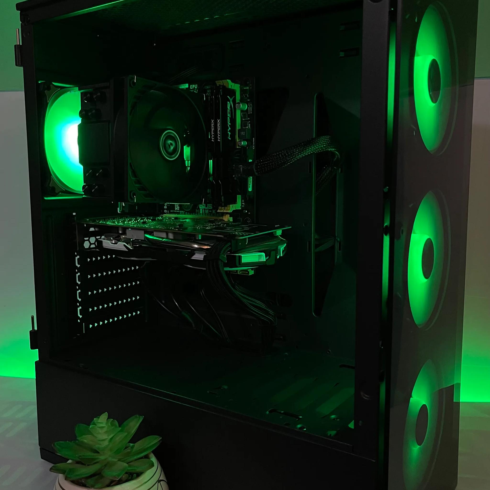 RGB i7 Gaming PC (i7-4770, 16GB RAM, RX 570 8GB, 512GB SSD/1TB HDD)
