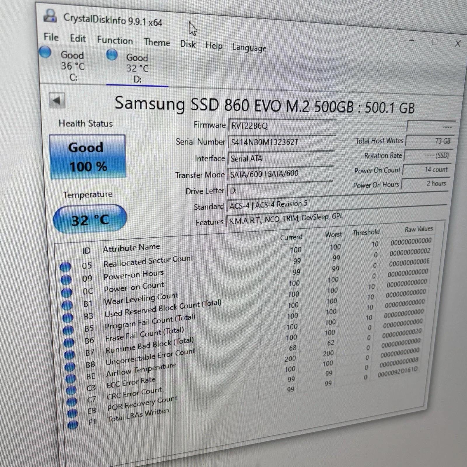 Samsung 860 EVO 500GB M.2 SATA SSD