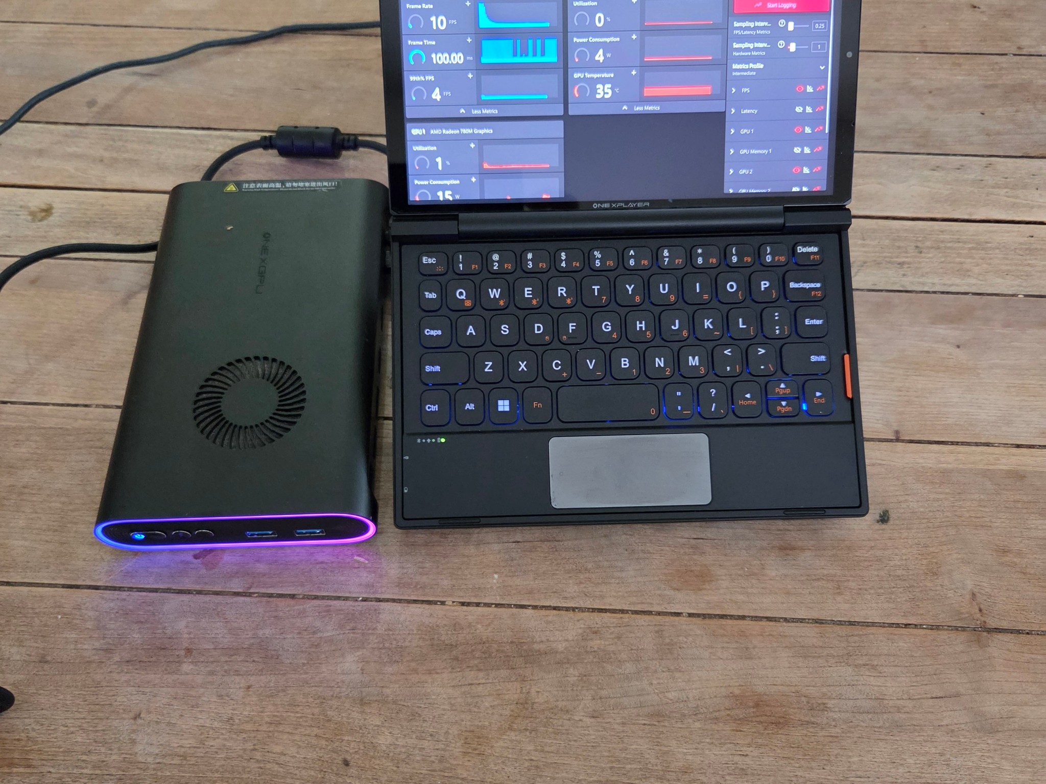 ONEXPLAYER G1 (8840U / 780M) + ONEXPLAYER EGPU (7600M XT / 8GB)