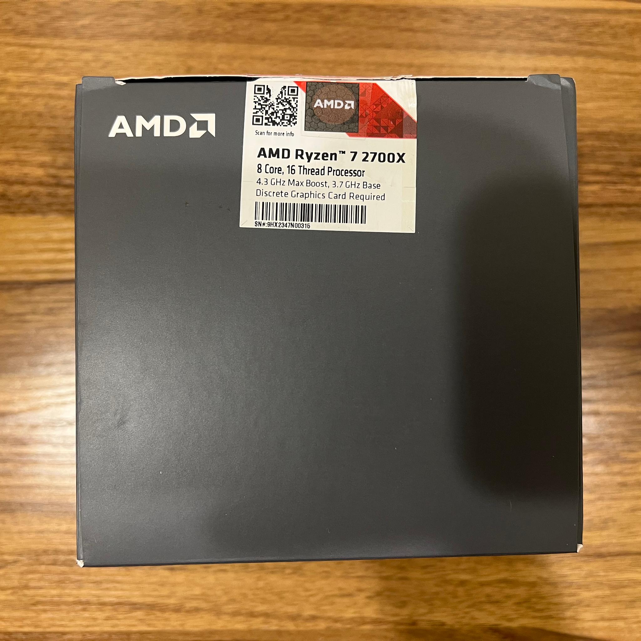 AMD Ryzen 7 2700X AM4 CPU with Wraith Prism RGB Cooler