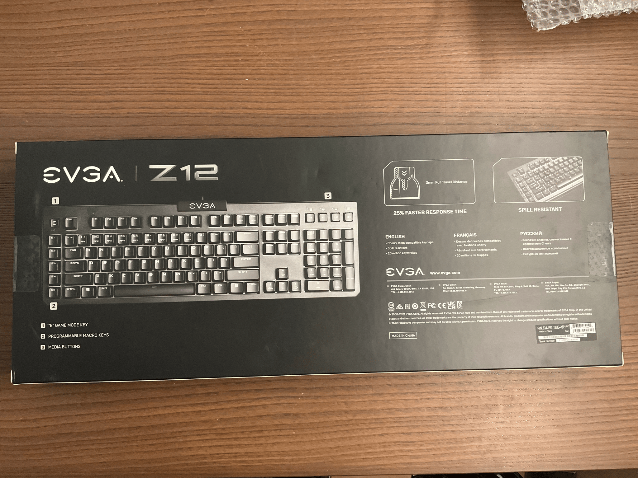 EVGA Z12 RGB Spill-Resistant Keyboard