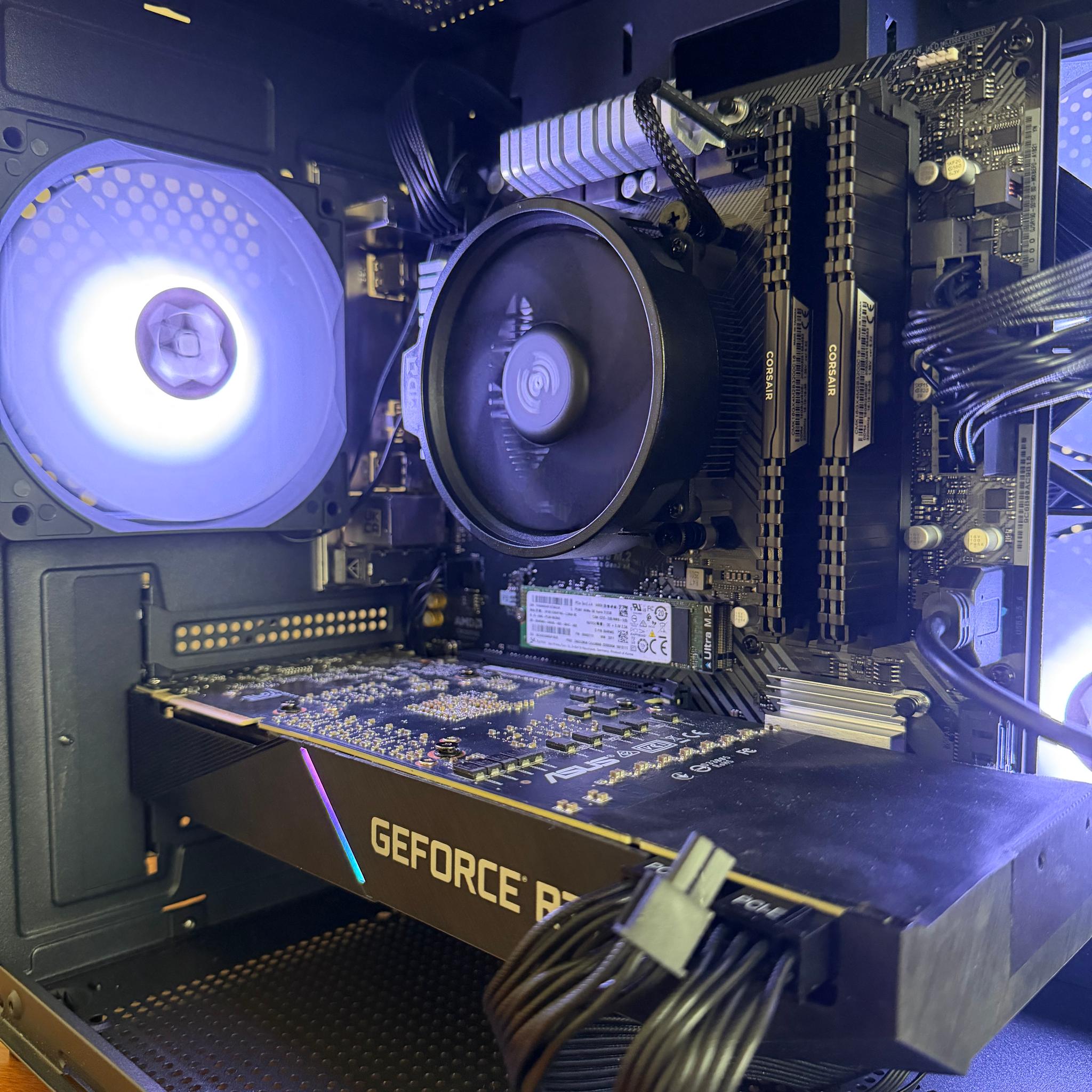 Black Gaming PC RTX 2070 Super | Ryzen 5 | RGB | Ready to Play
