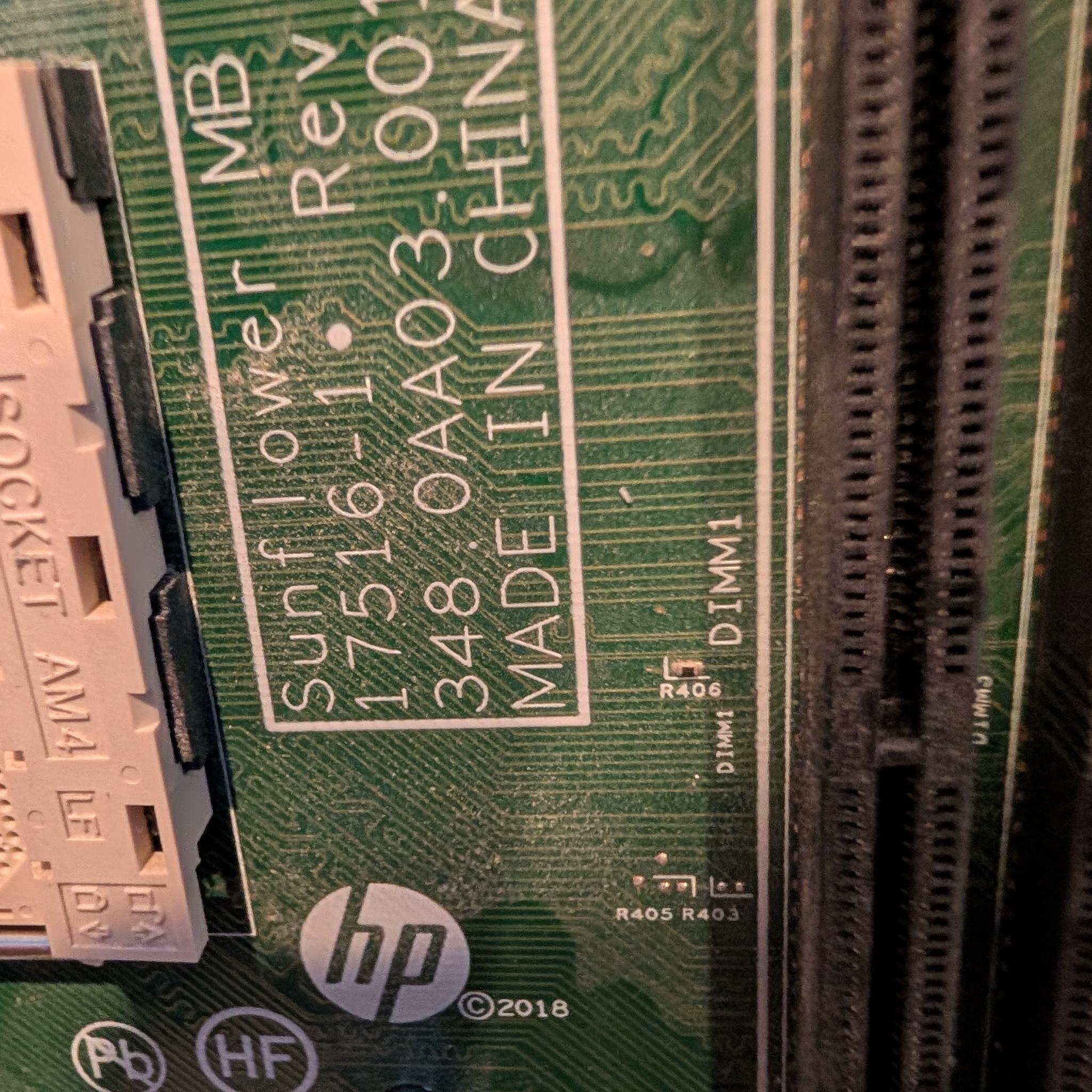 HP AM4 motherboard
