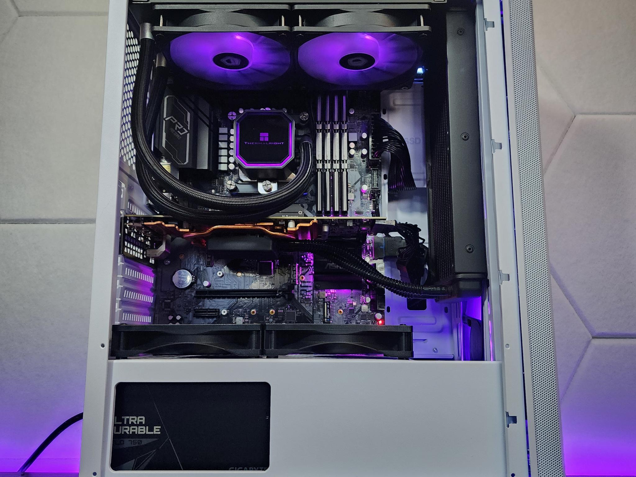 💜🤍 RTX 3080 // Core i7 12700 KF // 32GB 3200MHz // 2TB NVMe Gen 3 // CPU&GPU Liquid Cooled!