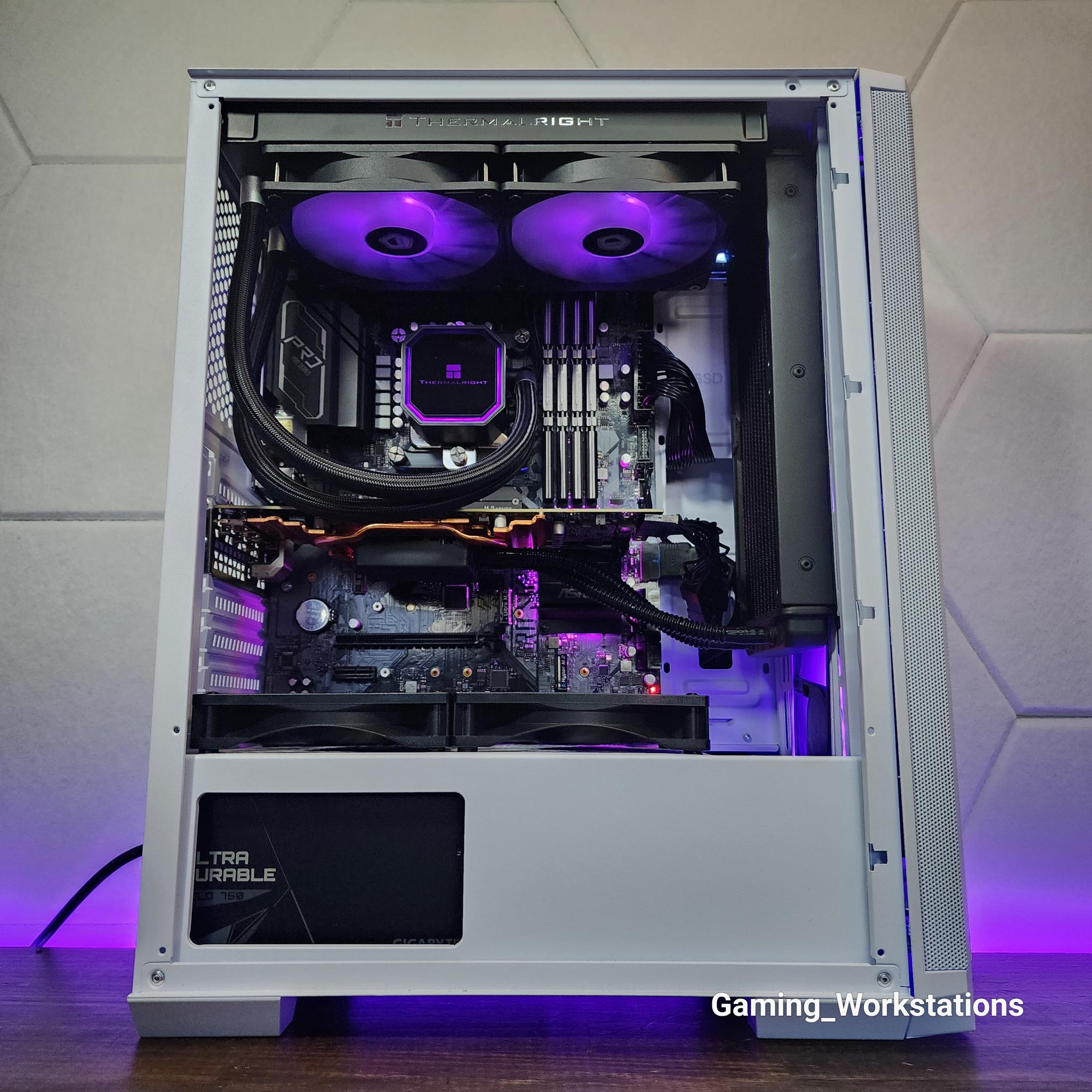 💜🤍 RTX 3080 // Core i7 12700 KF // 32GB 3200MHz // 2TB NVMe Gen 3 // CPU&GPU Liquid Cooled!