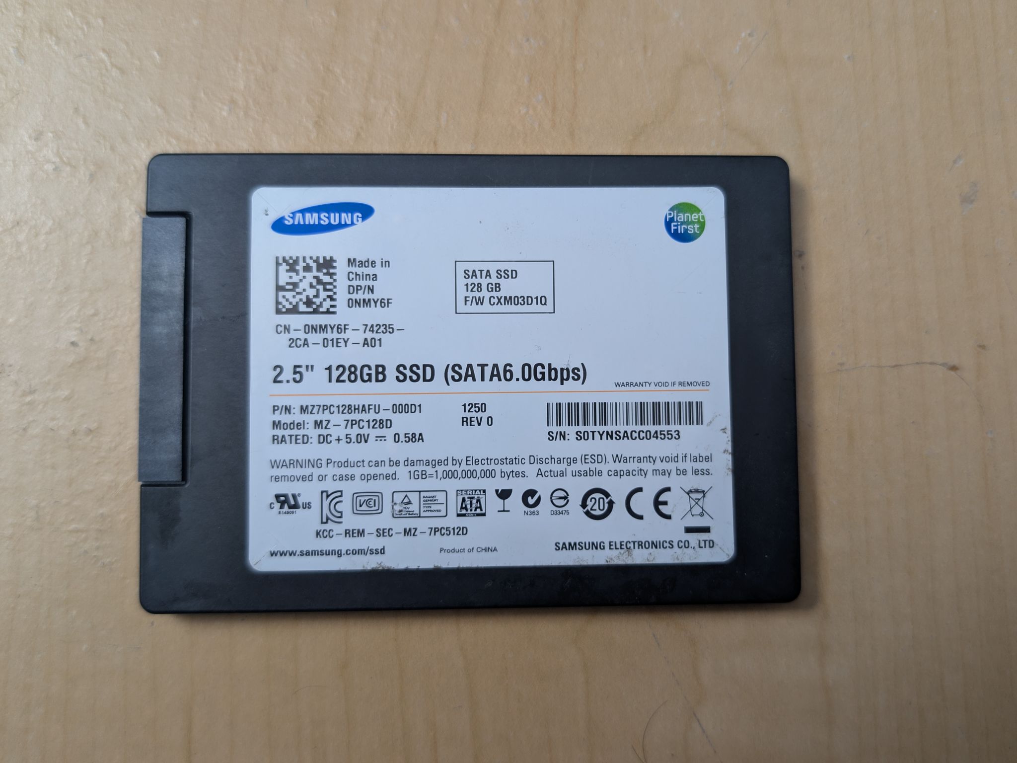Samsung 2.5 inch 128gb SSD
