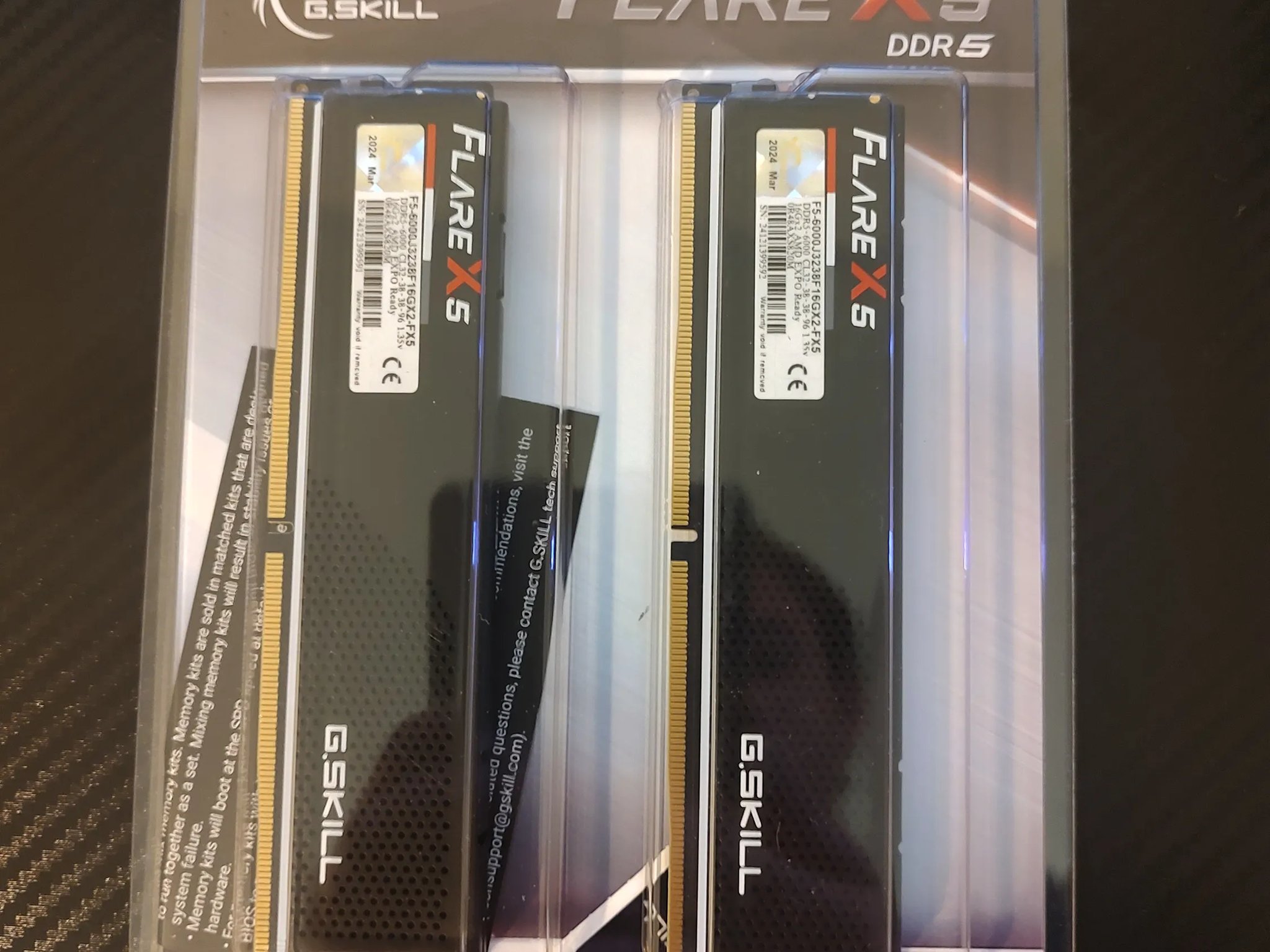 G.Skill flare x5 drr5-6000 CL32 16x2 - BRAND NEW