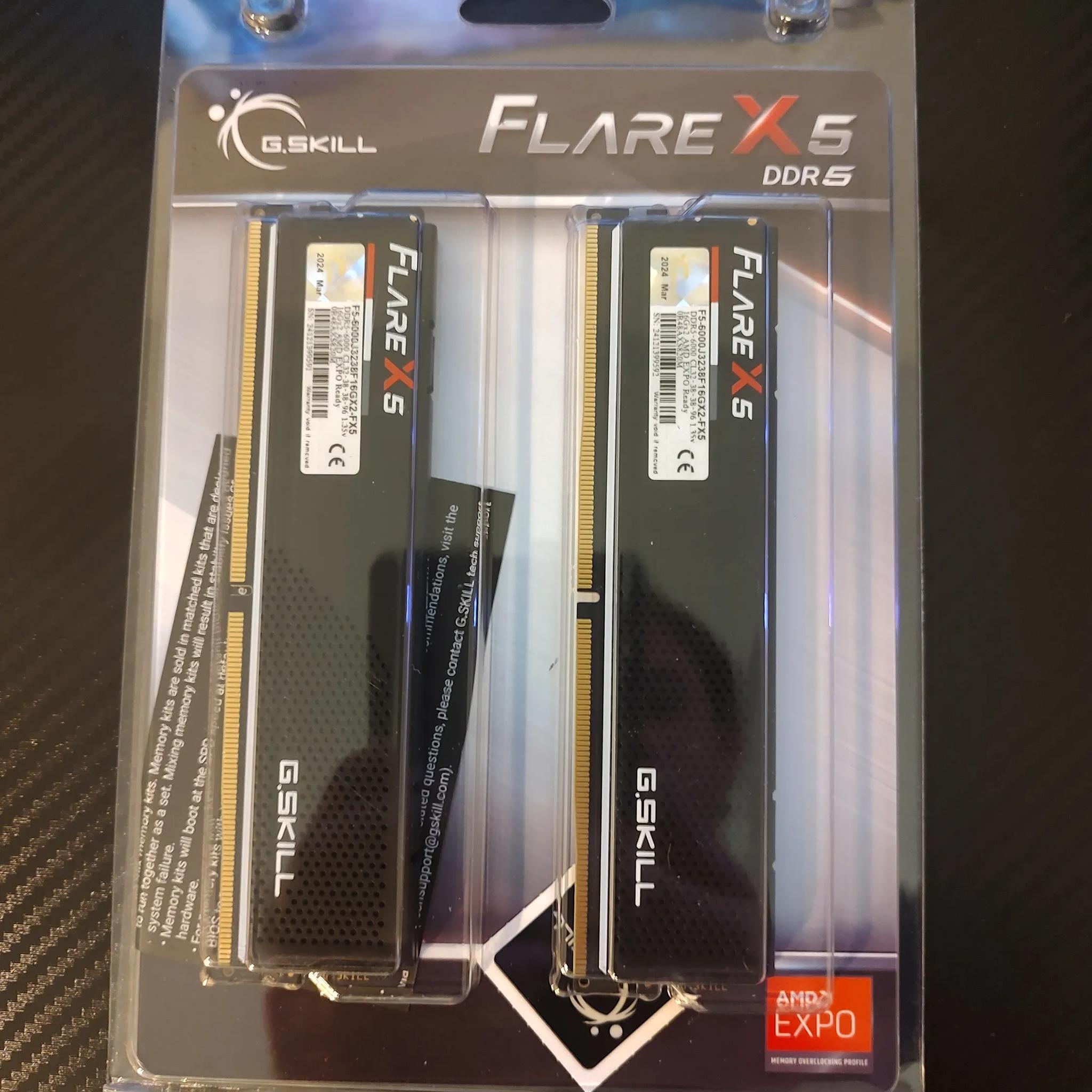 G.Skill flare x5 drr5-6000 CL32 16x2 - BRAND NEW