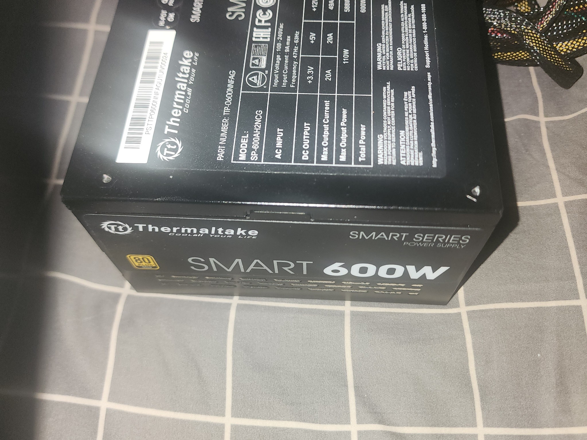 ThermalTake Smart600w 80+gold PSU
