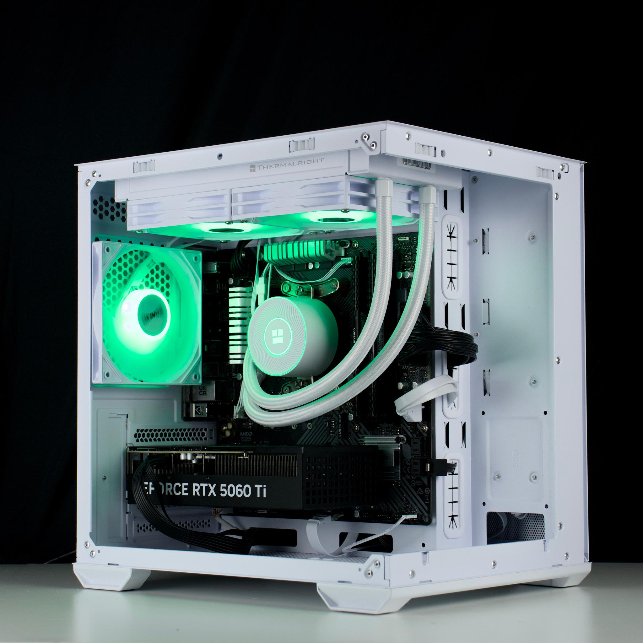 🧊❄️🧊 White Gaming PC – RTX 5060 TI, Ryzen 7 5700X, 32GB RAM, 1TB SSD - WiFi 🧊❄️🧊